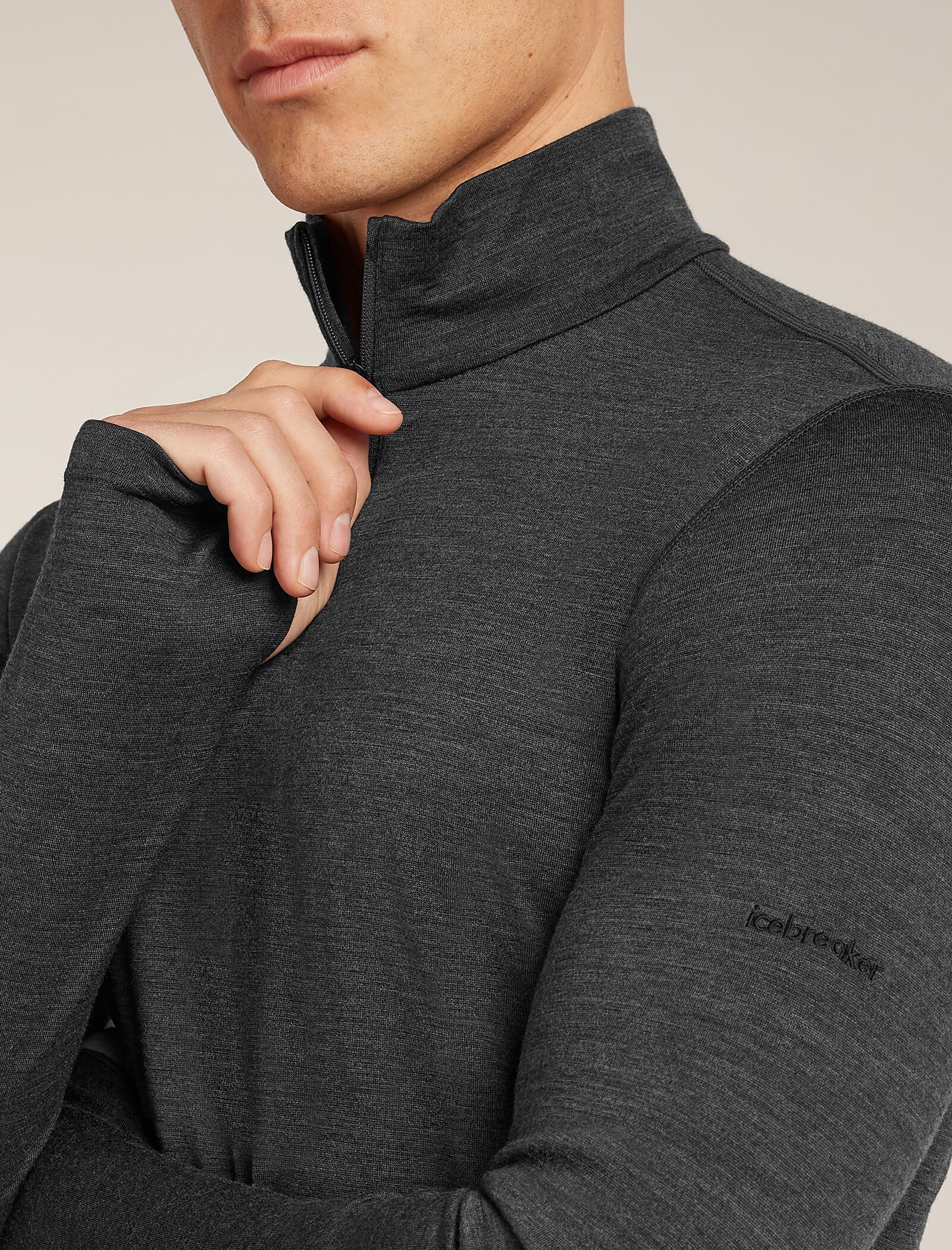 Men’s 200 MerinoFine™ Ace Long Sleeve Half Zip Thermal Top - Image 6