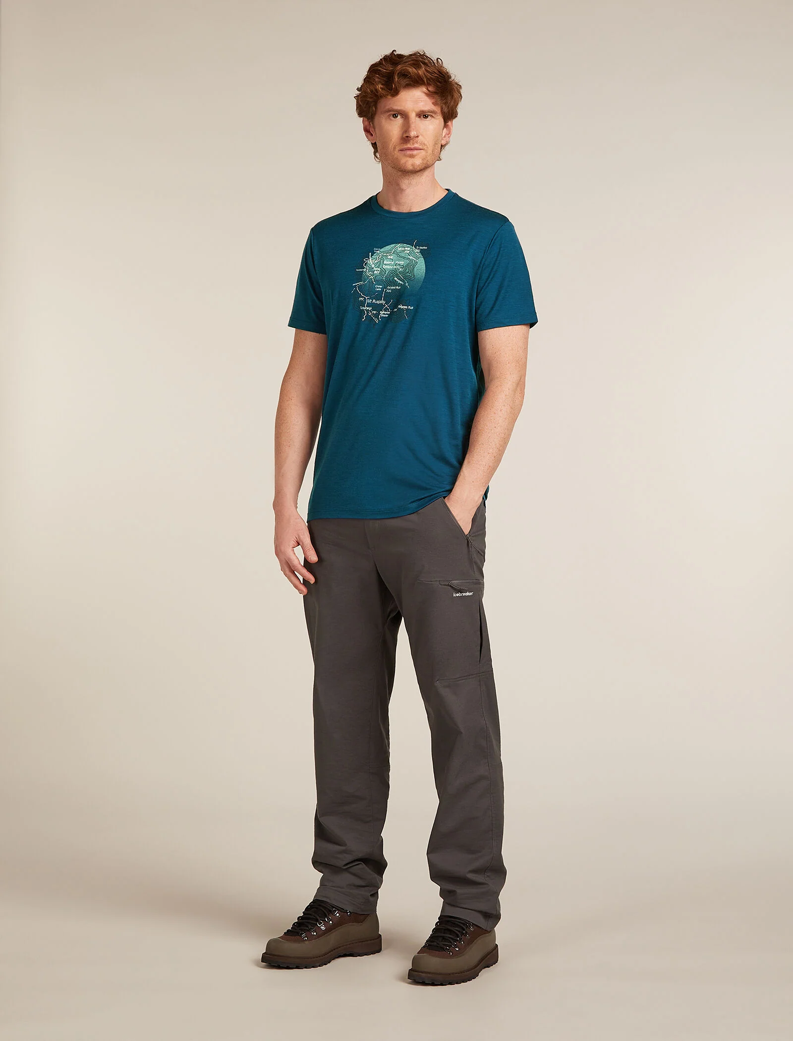 Men’s Merino 150 Tech Lite Short Sleeve T-Shirt Ruapehu Round - Image 3