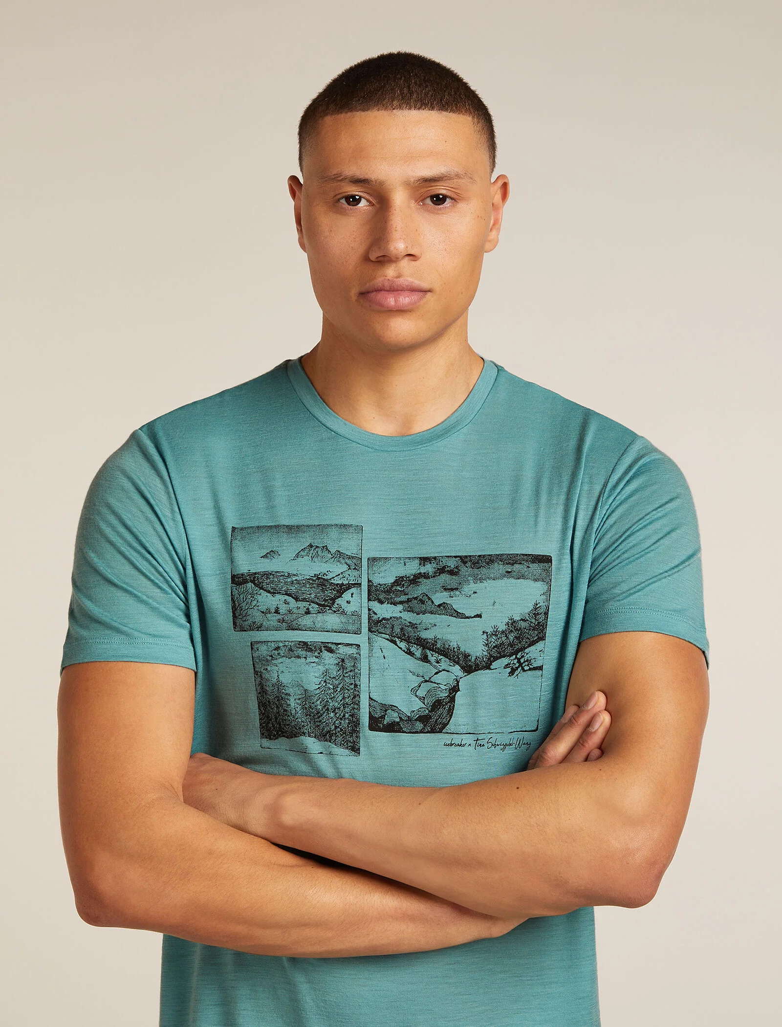 Men’s Merino 150 Tech Lite Short Sleeve T-Shirt The Climb - Image 5
