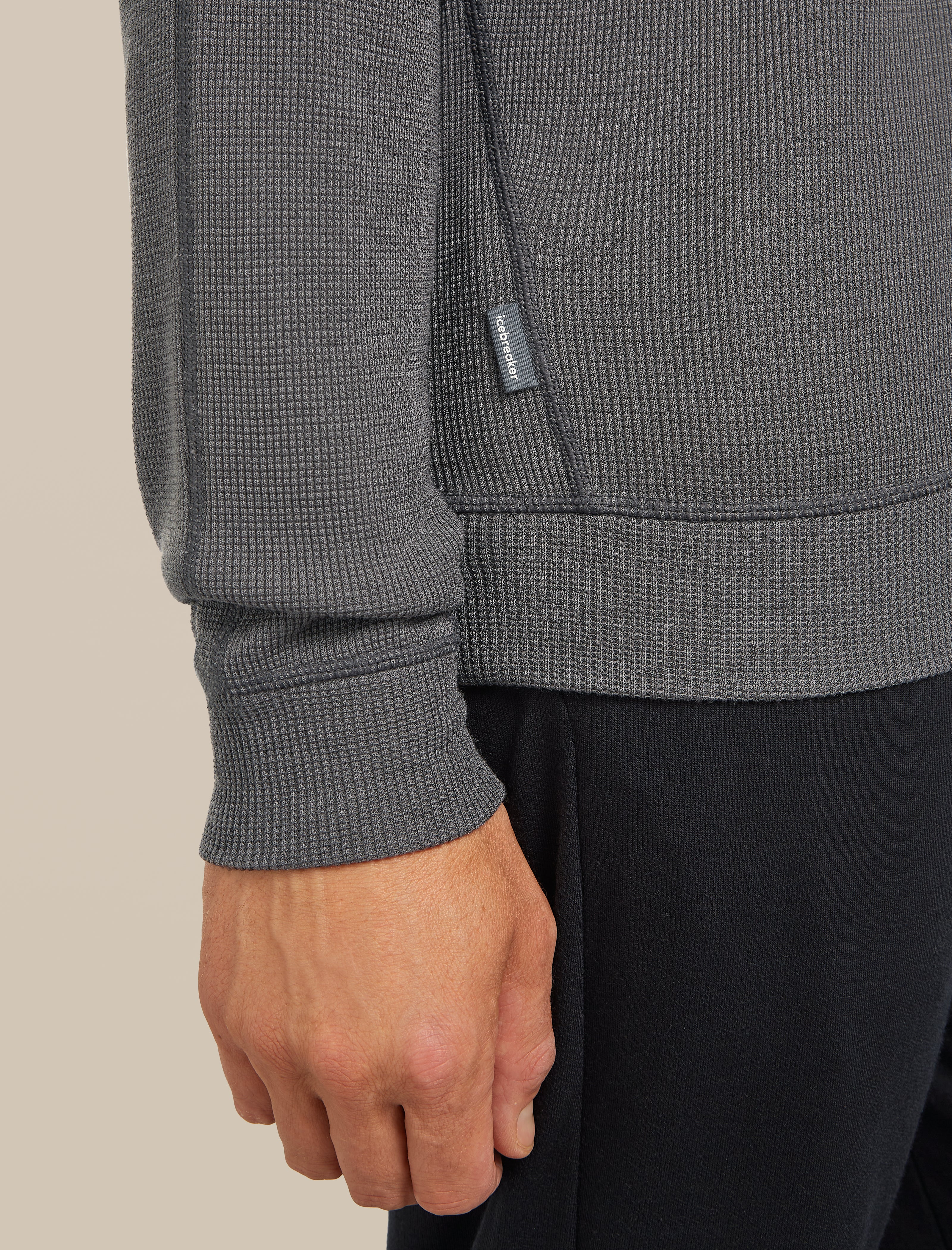 Men’s Merino 260 Waffle Knit Wander Long Sleeve Half Zip - Image 8