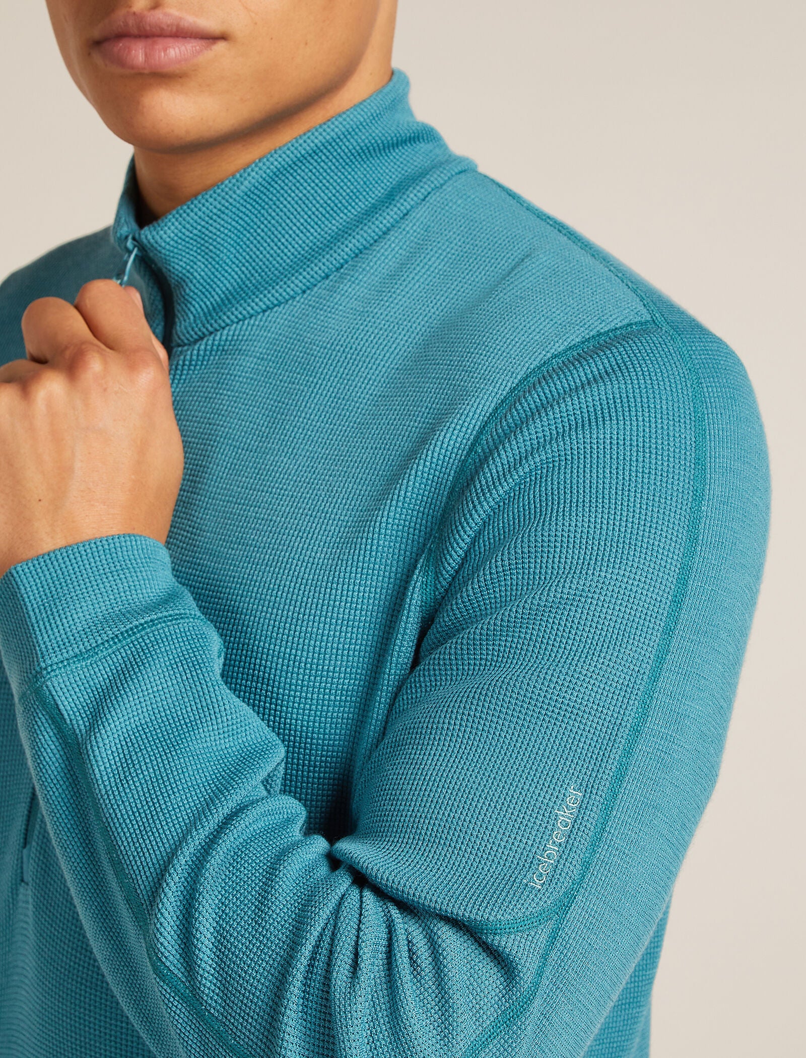 Men’s Merino 260 Waffle Knit Wander Long Sleeve Half Zip - Image 5