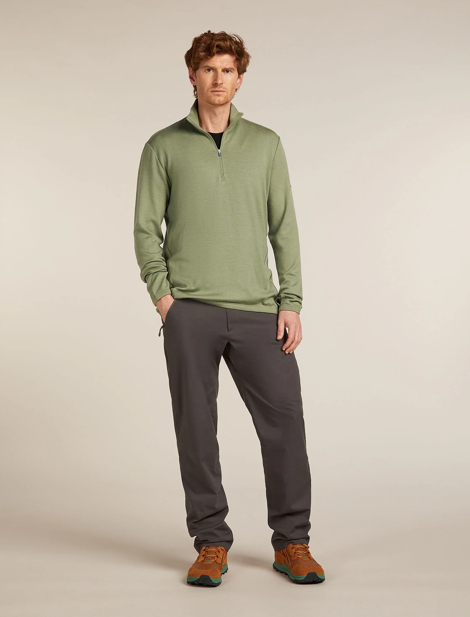 Men’s Merino 300 Original Long Sleeve Half Zip Top - Image 3