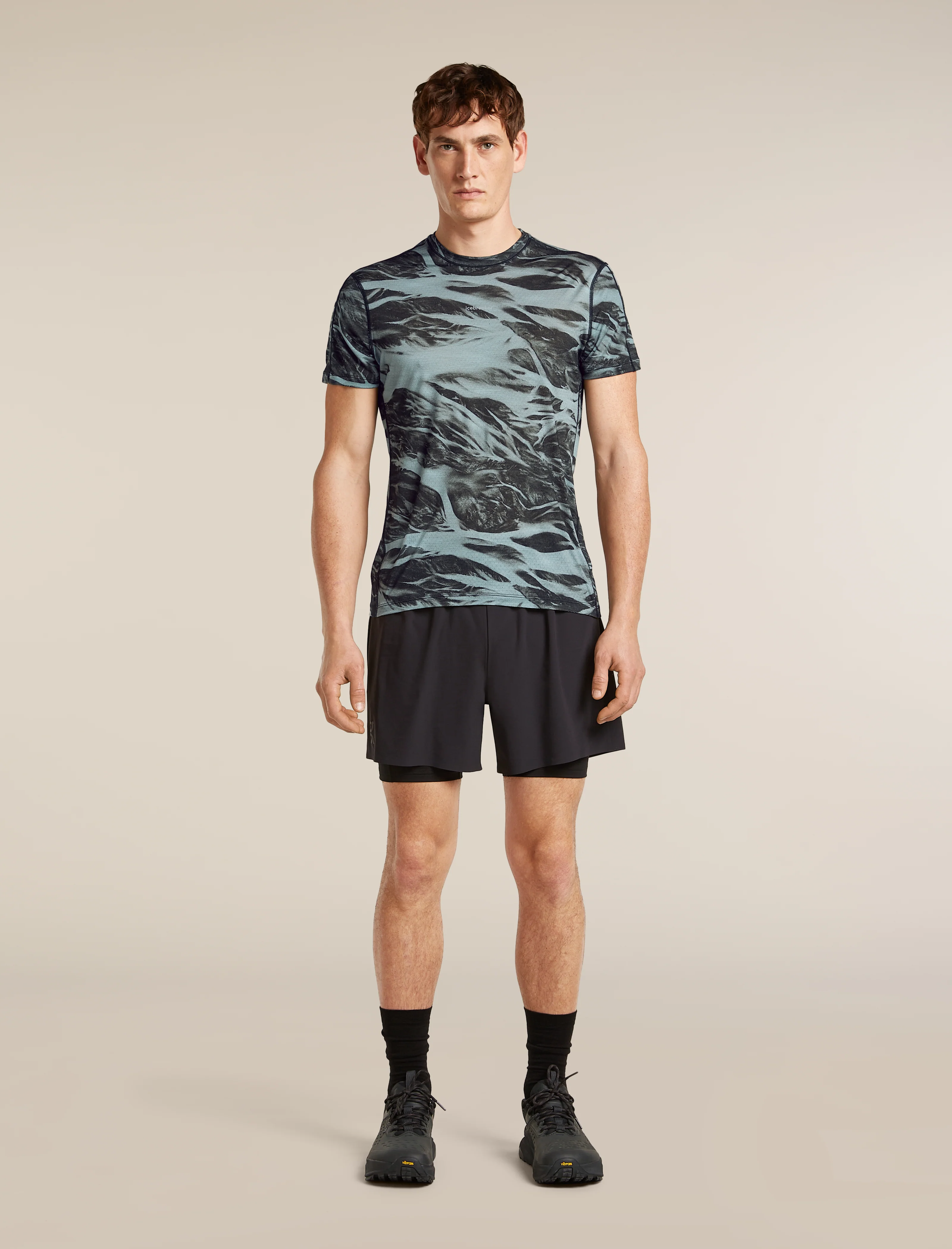Men’s Merino Blend 125 Cool-Lite™ Speed Short Sleeve T-Shirt Motion AOP - Image 3