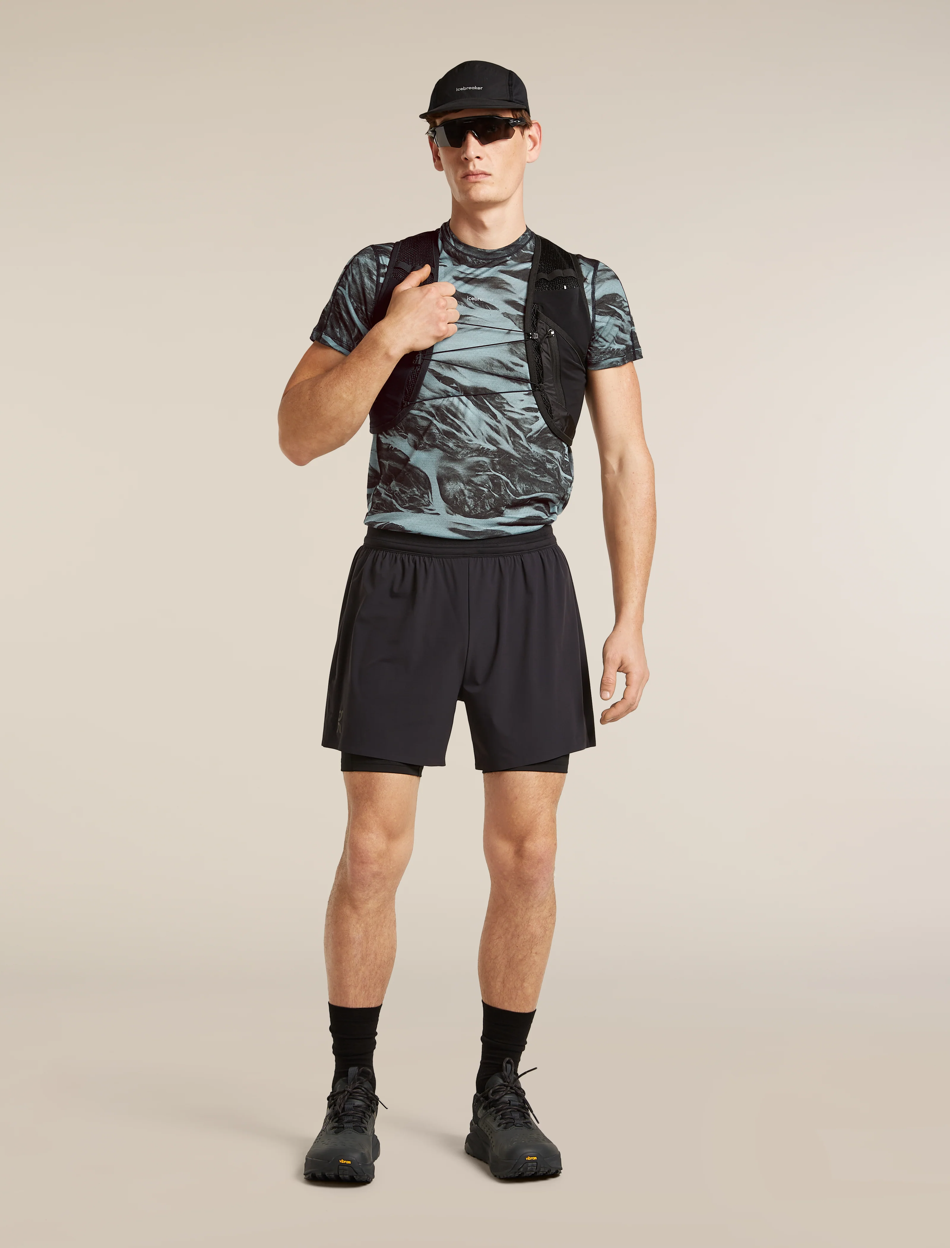 Men’s Merino Blend 125 Cool-Lite™ Speed Short Sleeve T-Shirt Motion AOP - Image 4