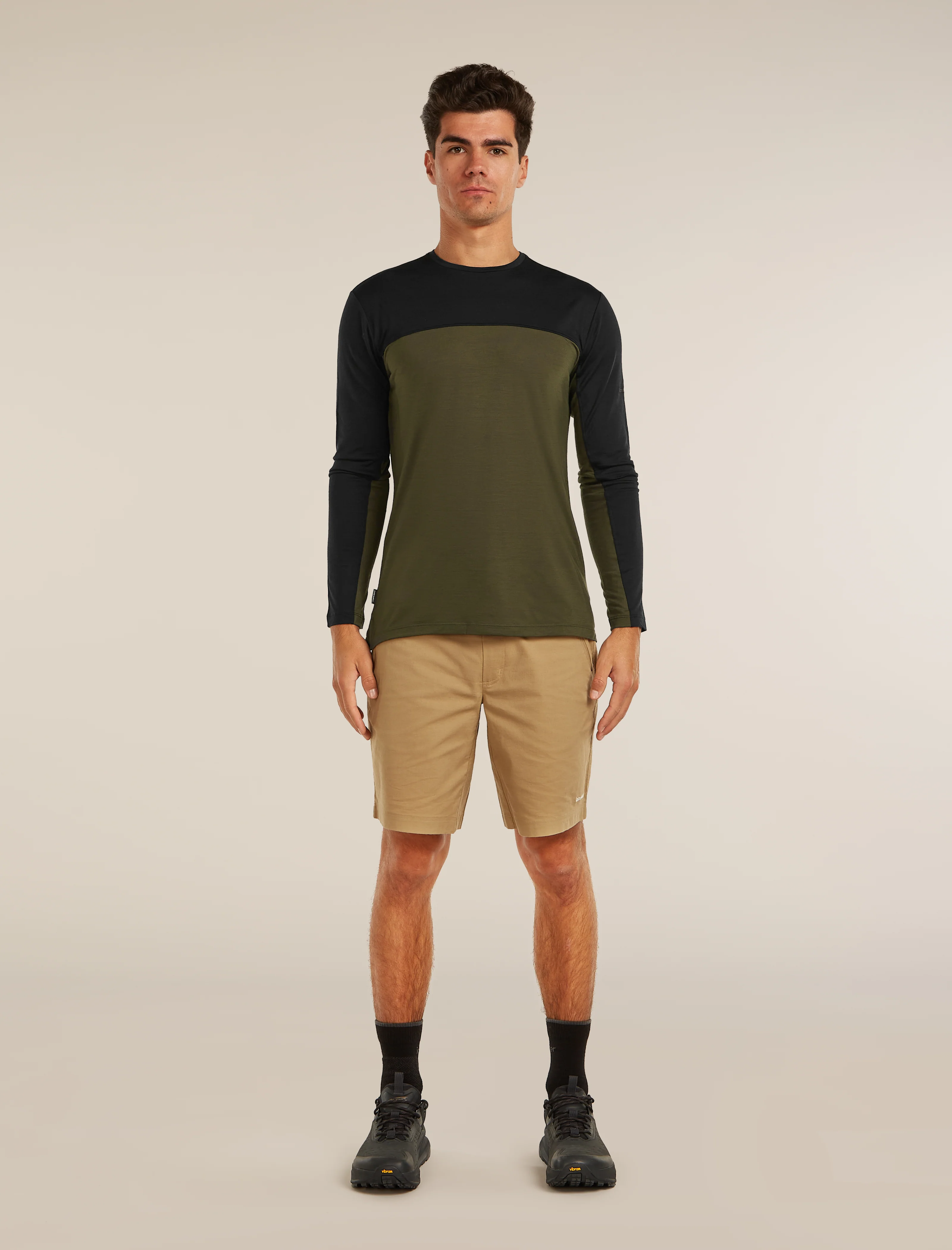 Men’s Merino Blend 125 Cool-Lite™ Sphere Long Sleeve T-Shirt Colour Block - Image 3
