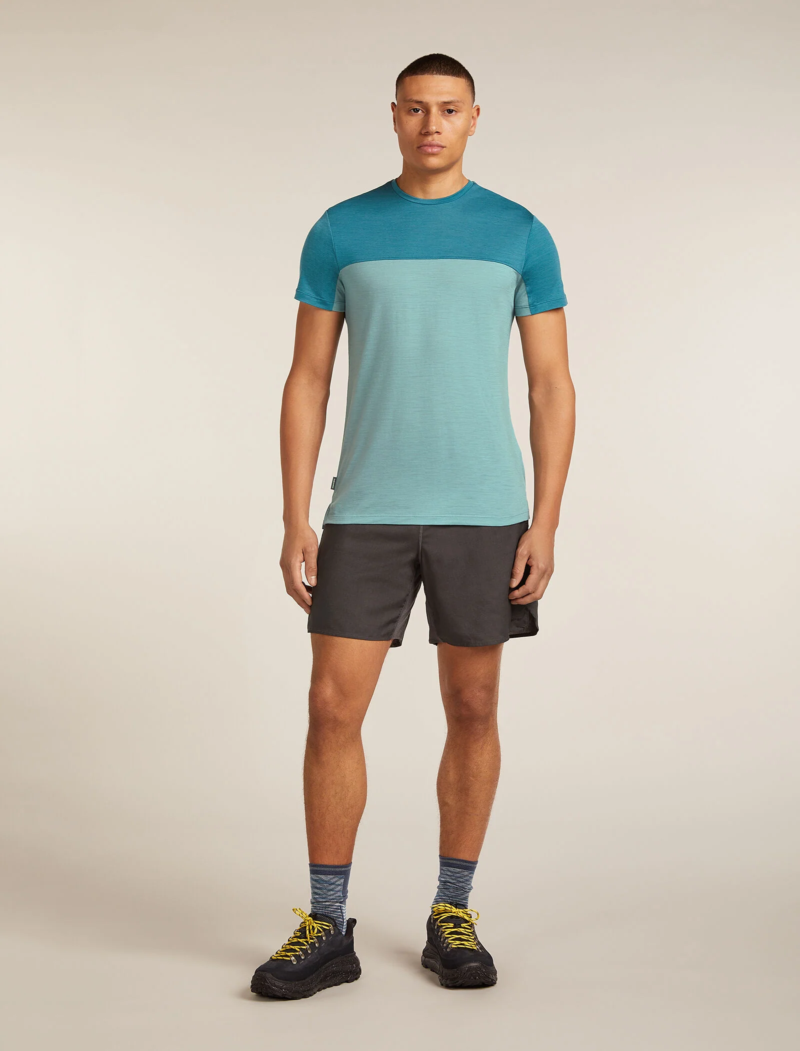 Men’s Merino Blend 125 Cool-Lite™ Sphere Short Sleeve T-Shirt Colour Block - Image 3
