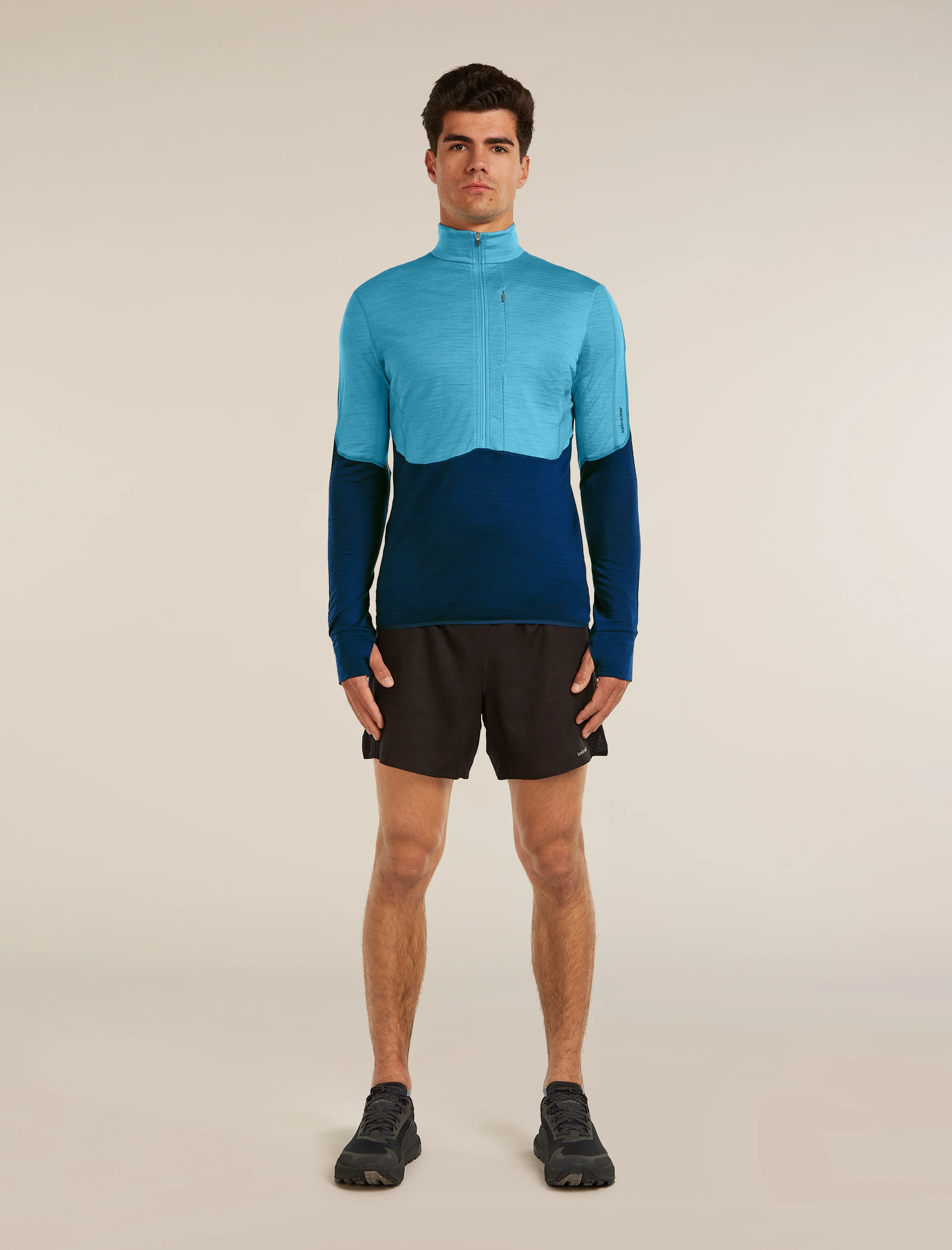 Men’s Merino Blend 200 RealFleece™ Descender Long Sleeve Half Zip - Image 3