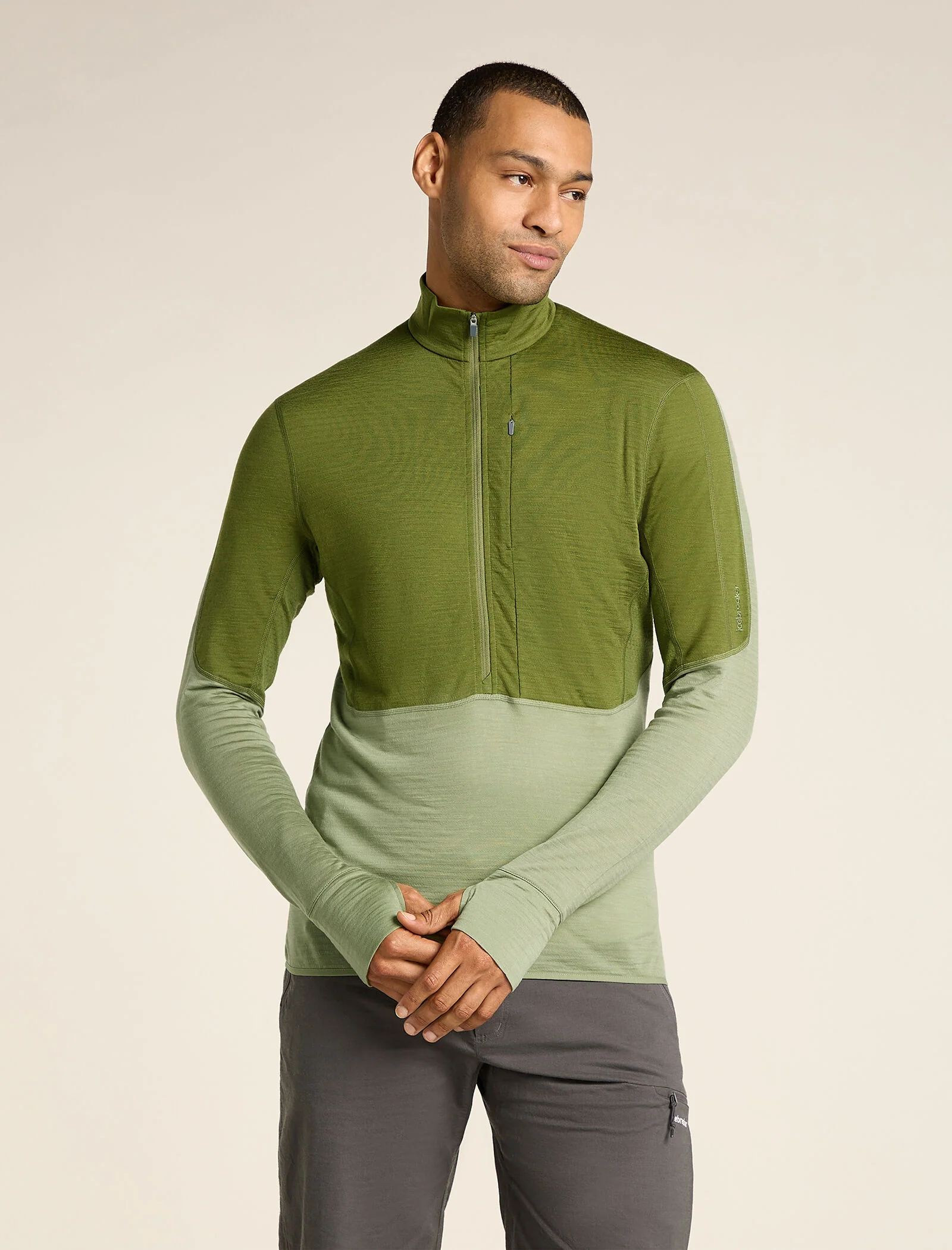 Men’s Merino Blend 200 Realfleece™ Descender Long Sleeve Half Zip Top