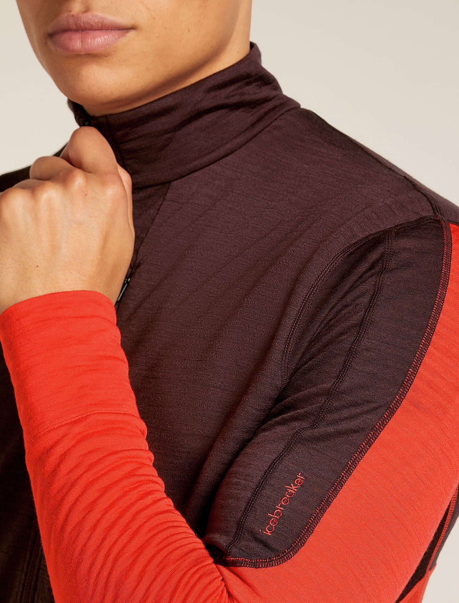 Men’s Merino Blend 200 Realfleece™ Descender Long Sleeve Half Zip Top - Image 5