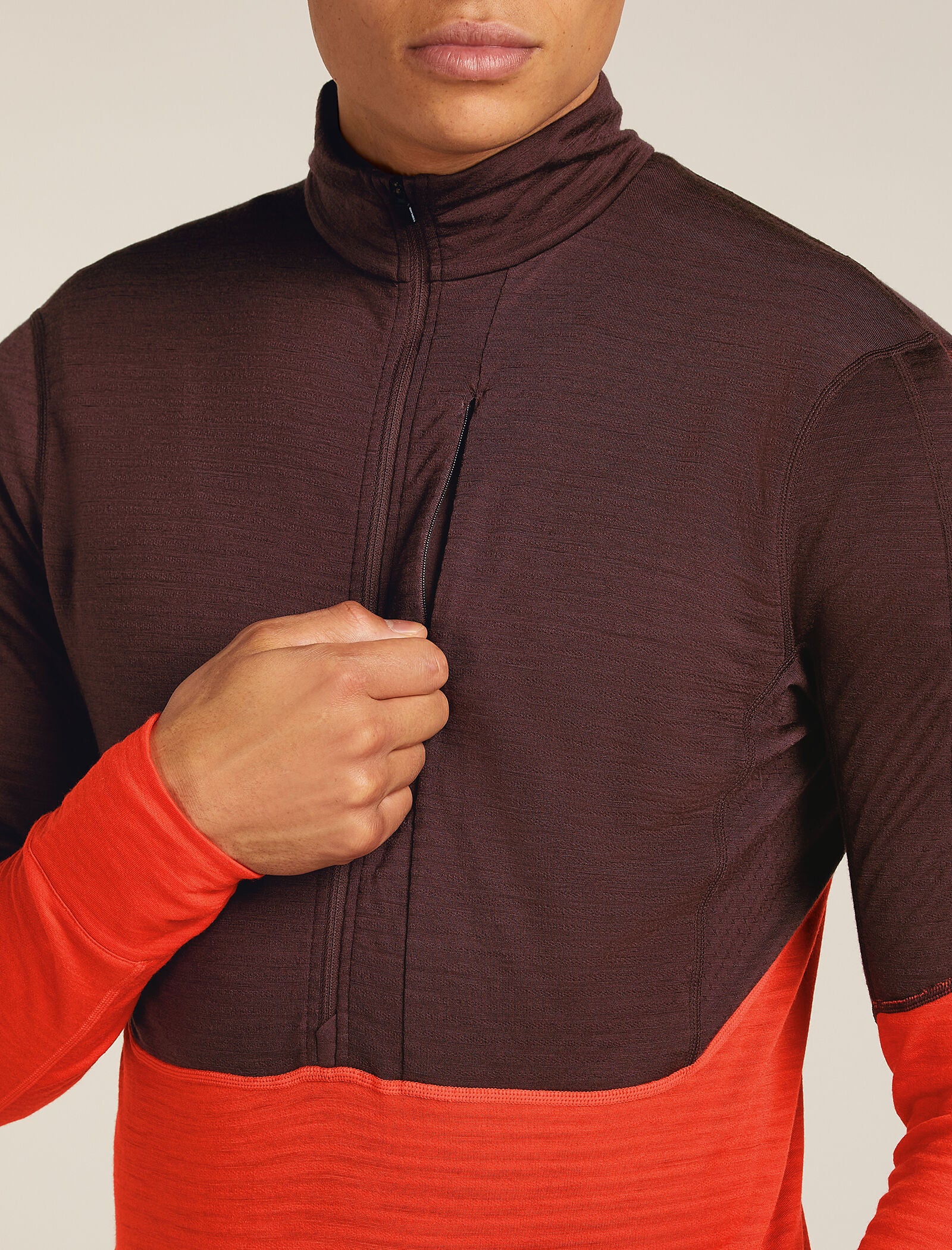 Men’s Merino Blend 200 Realfleece™ Descender Long Sleeve Half Zip Top - Image 7