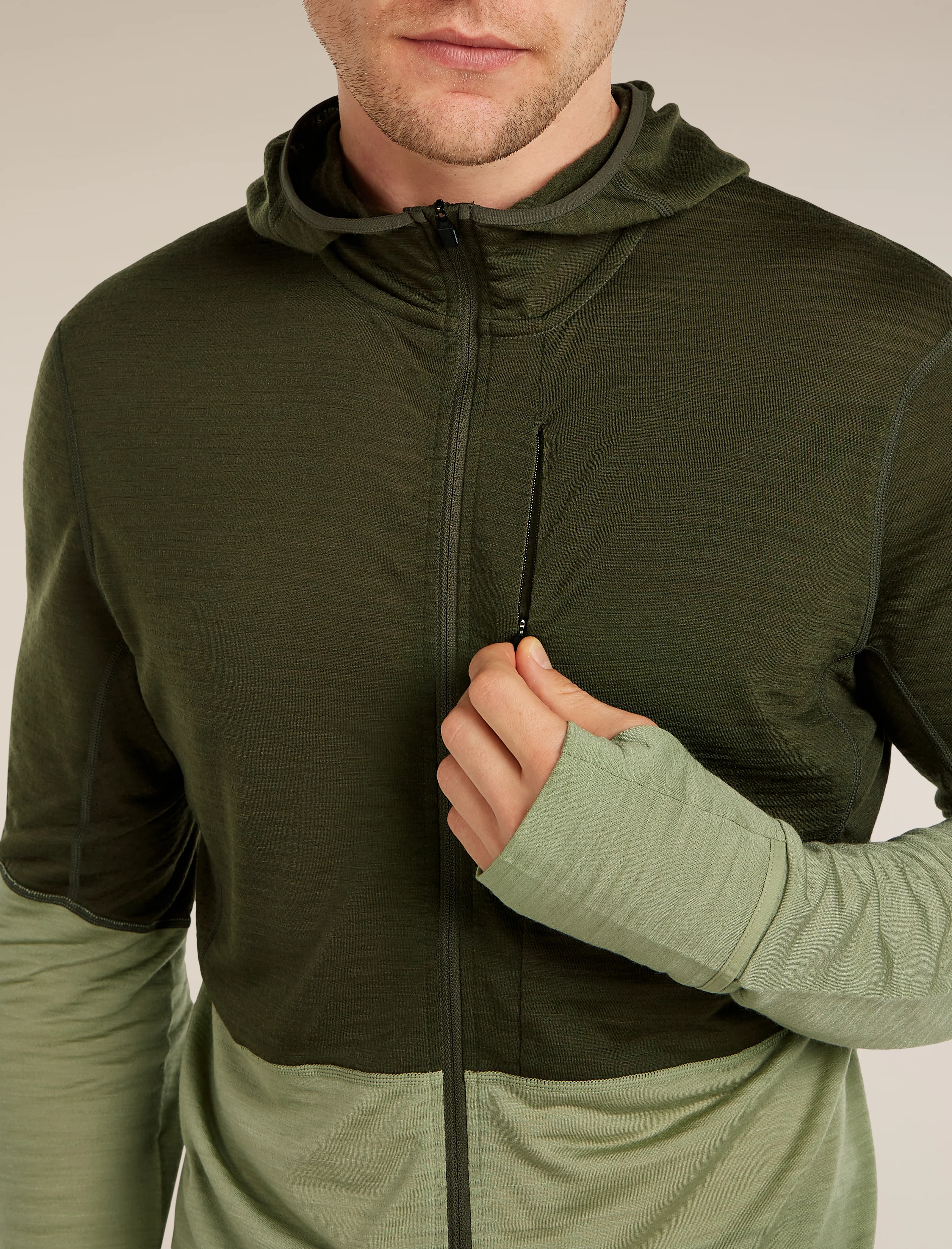 Men’s Merino Blend 200 RealFleece™ Descender Long Sleeve Zip Hoodie - Image 12