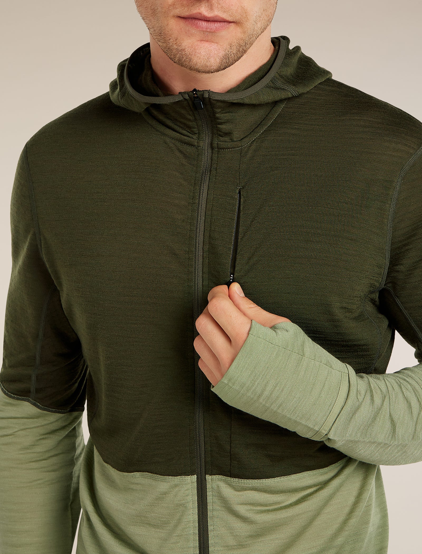 Men’s Merino Blend 200 RealFleece™ Descender Long Sleeve Zip Hoodie - Image 7