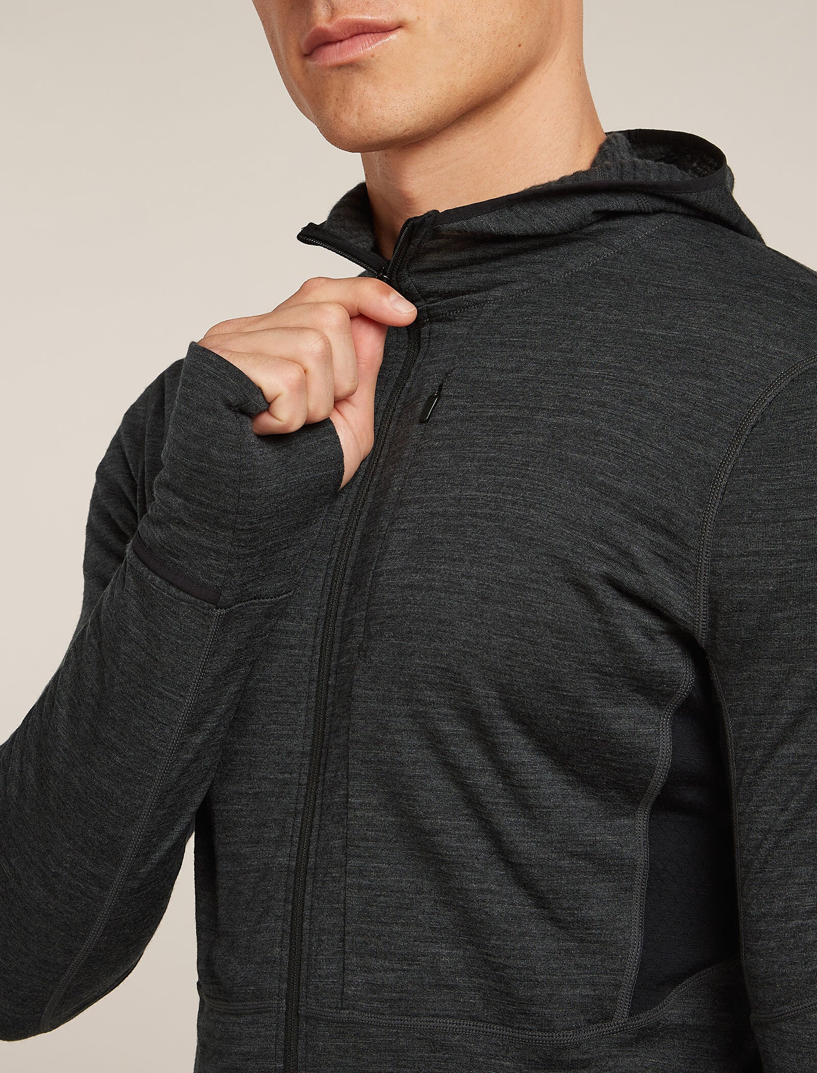 Men’s Merino Blend 200 Realfleece™ Descender Long Sleeve Zip Hoodie - Image 6