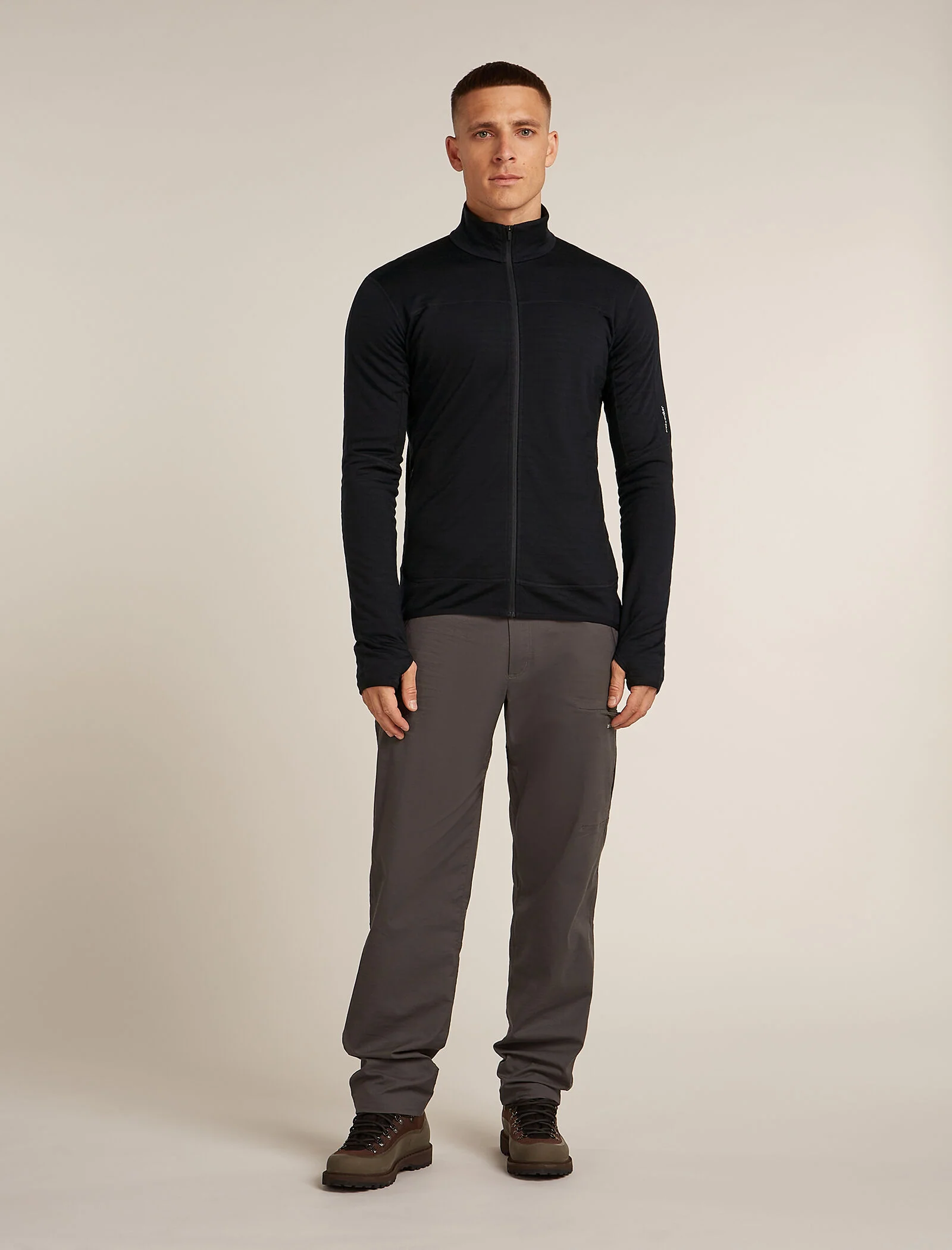 Men’s Merino Blend 300 RealFleece™ Descender Long Sleeve Zip Jacket - Image 3