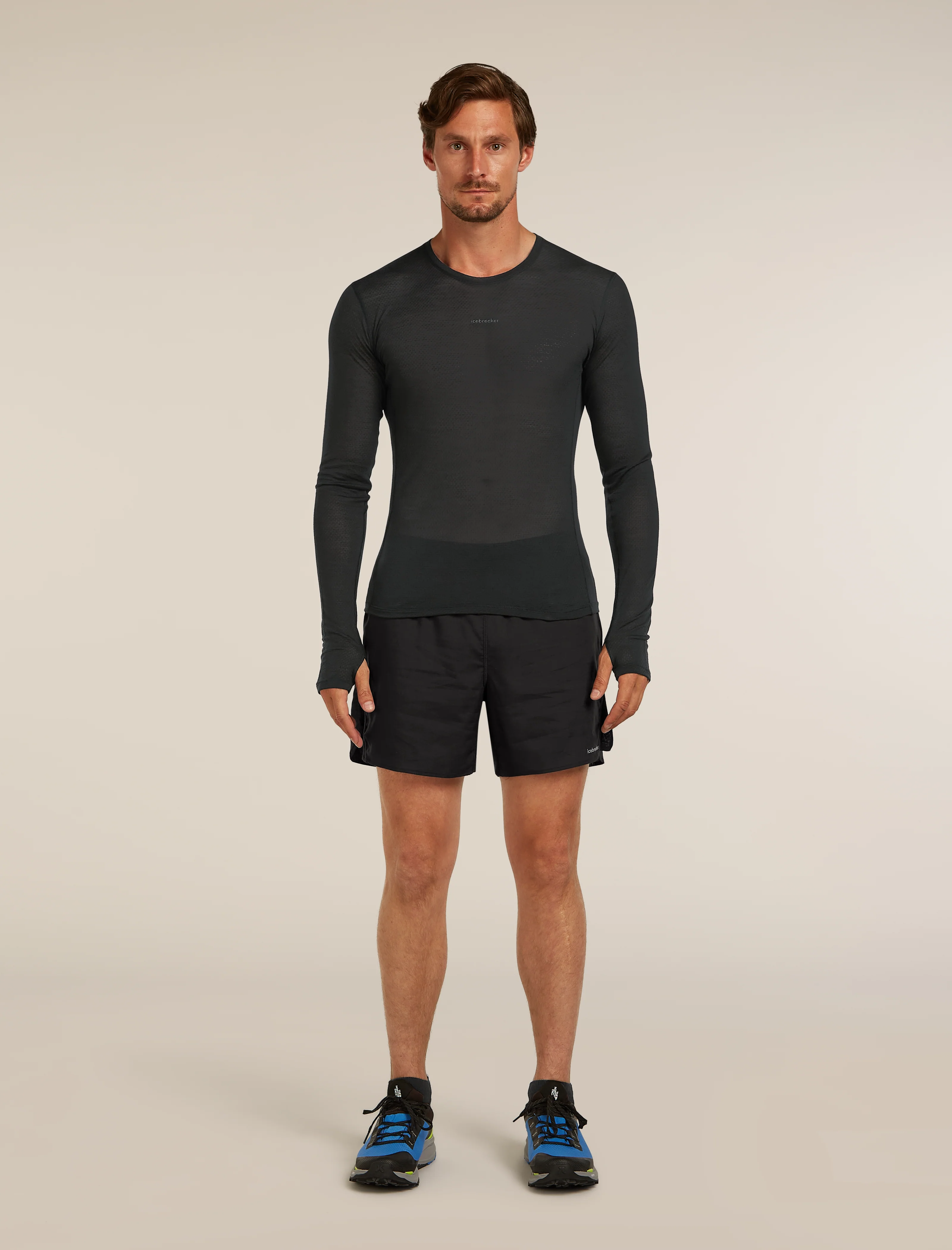 Men’s Merino Blend 75 Cool-Lite™ Featherlight™ Long Sleeve Crew Thermal Top - Image 3