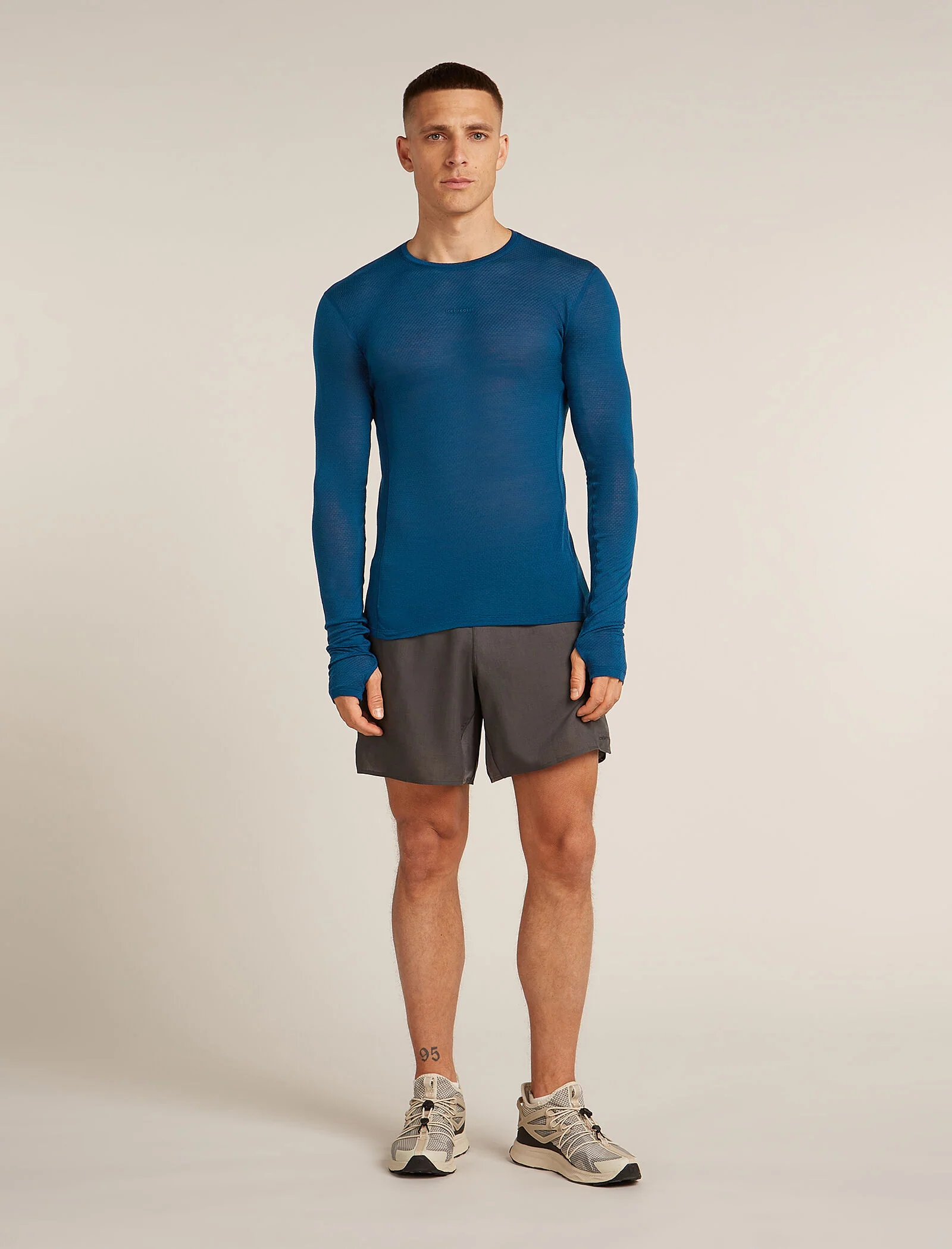 Men’s Merino Blend 75 Cool-Lite™ Featherlight™ Long Sleeve Crew Thermal Top - Image 3