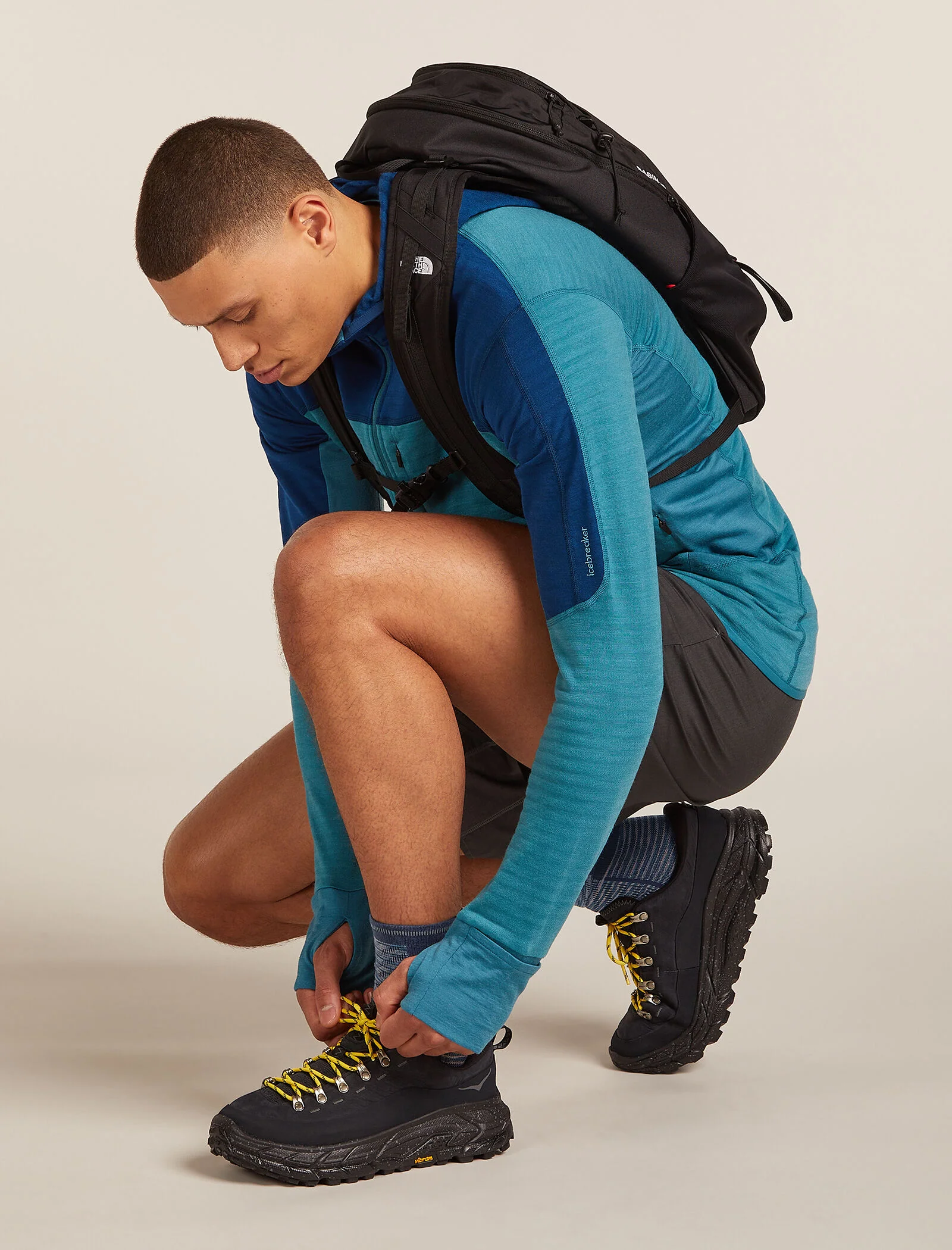 Men’s Merino Blend Run+ Ultralight Crew Socks Fusion Dye