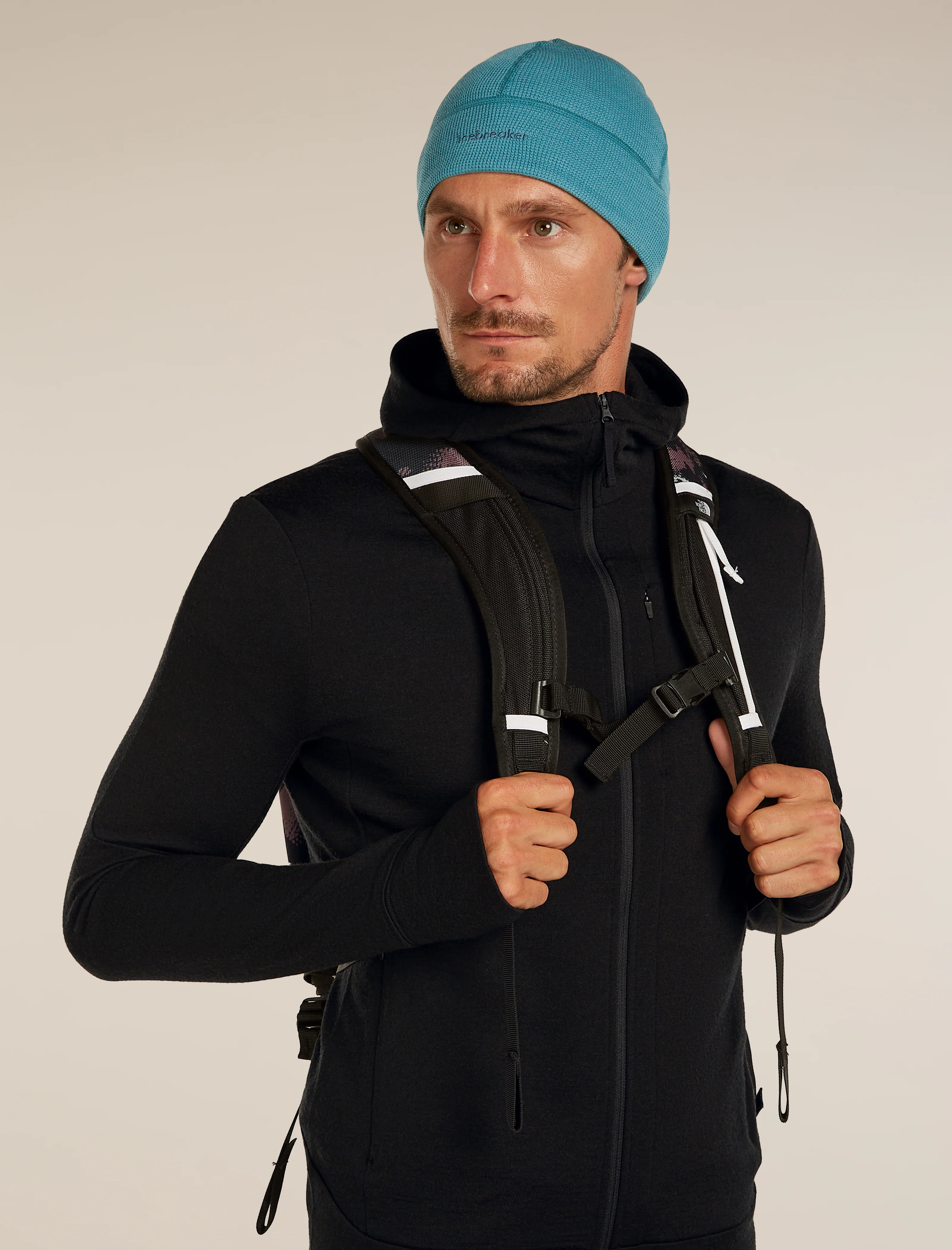 Unisex Merino 260 Waffle Knit Wander Reversible Beanie - Image 4