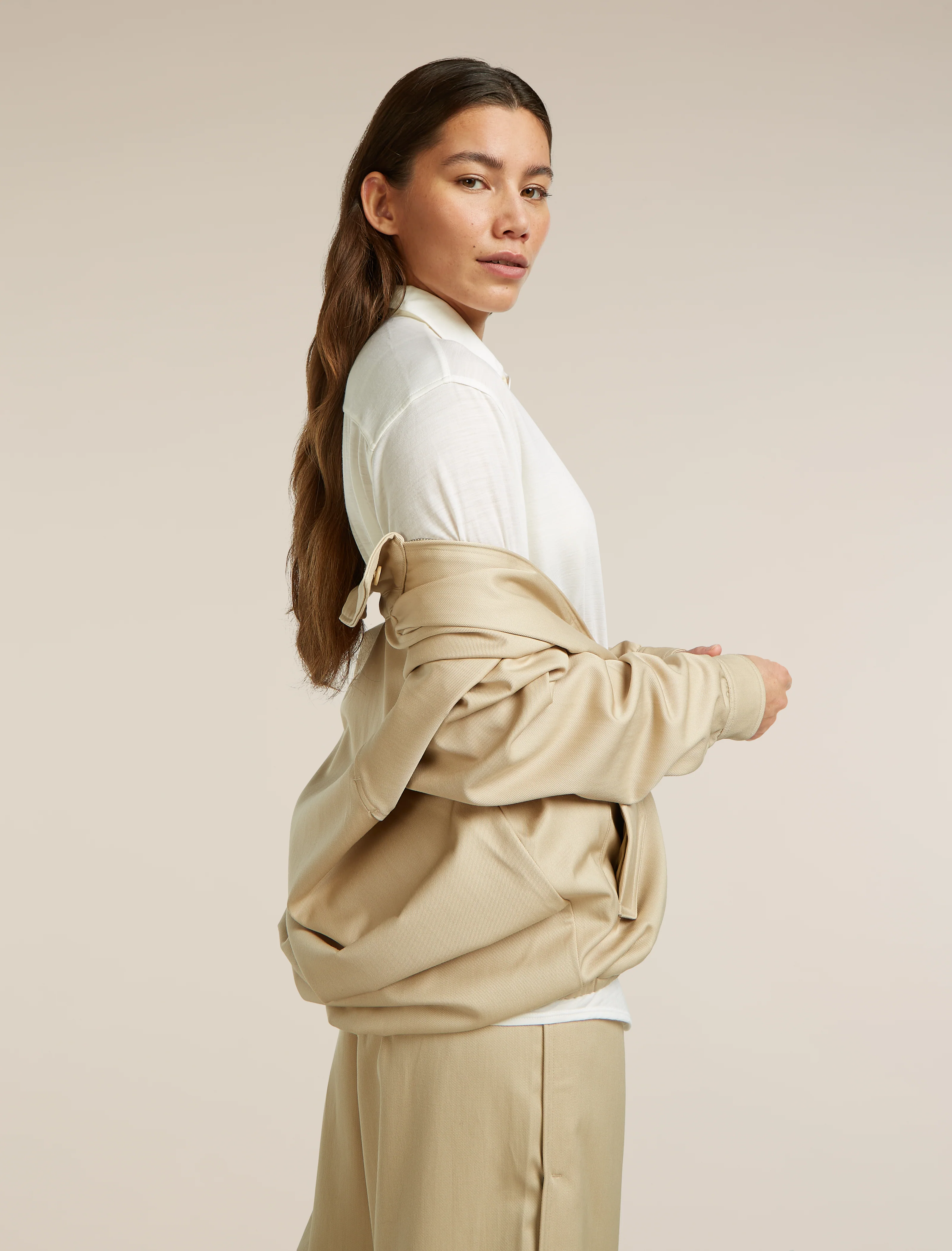 Unisex Merino Cotton Twill Shirt Jacket - Image 2