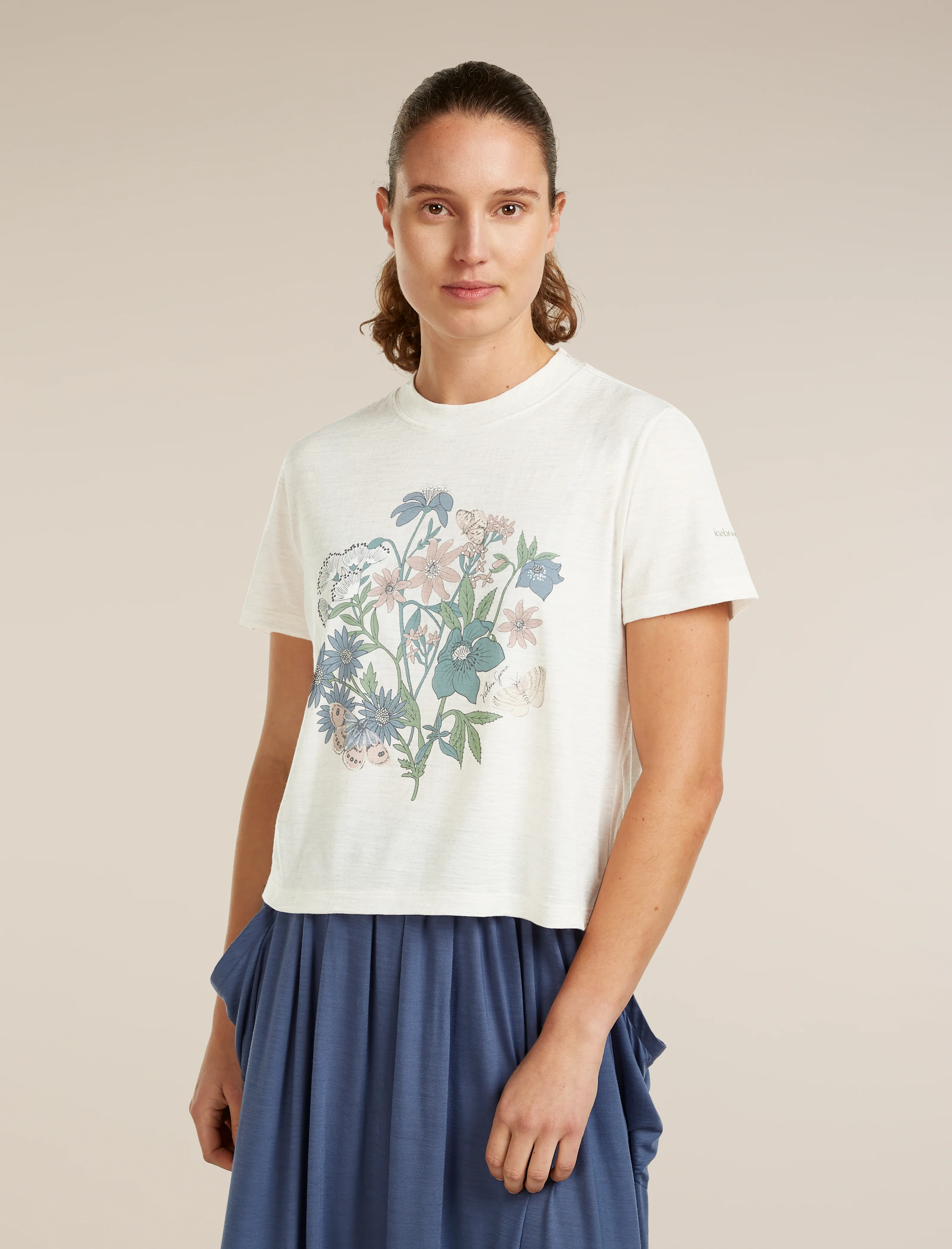 Women’s Merino 150 Tech Lite Short Sleeve Crop T-Shirt NZ Flora