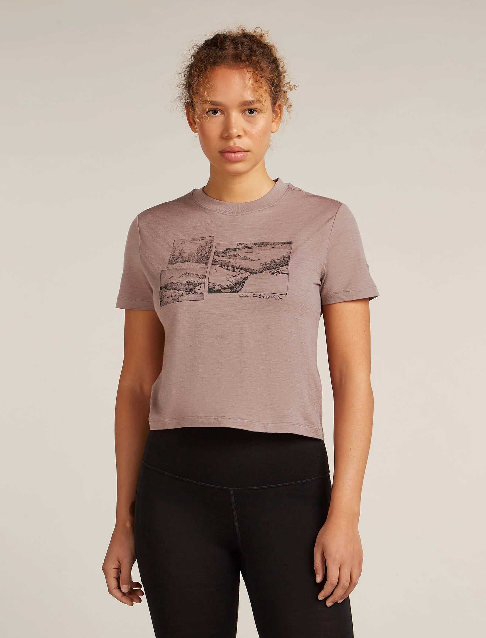 Women’s Merino 150 Tech Lite Short Sleeve Crop T-Shirt The Climb