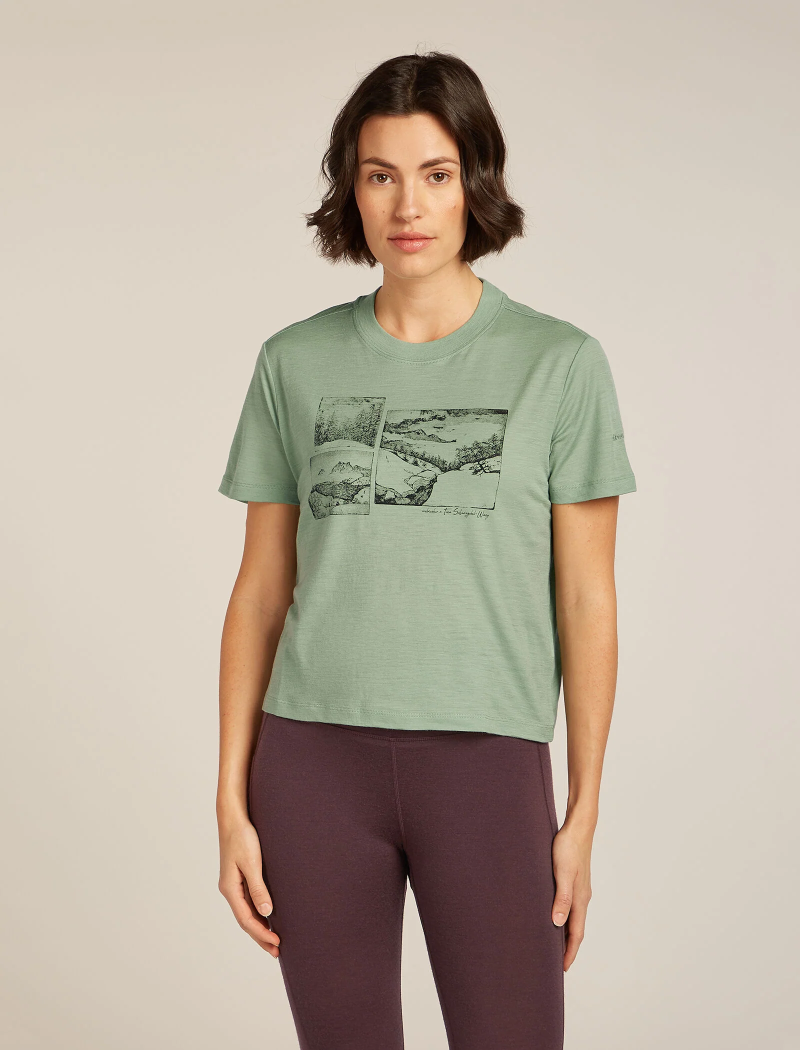 Women’s Merino 150 Tech Lite Short Sleeve Crop T-Shirt The Climb