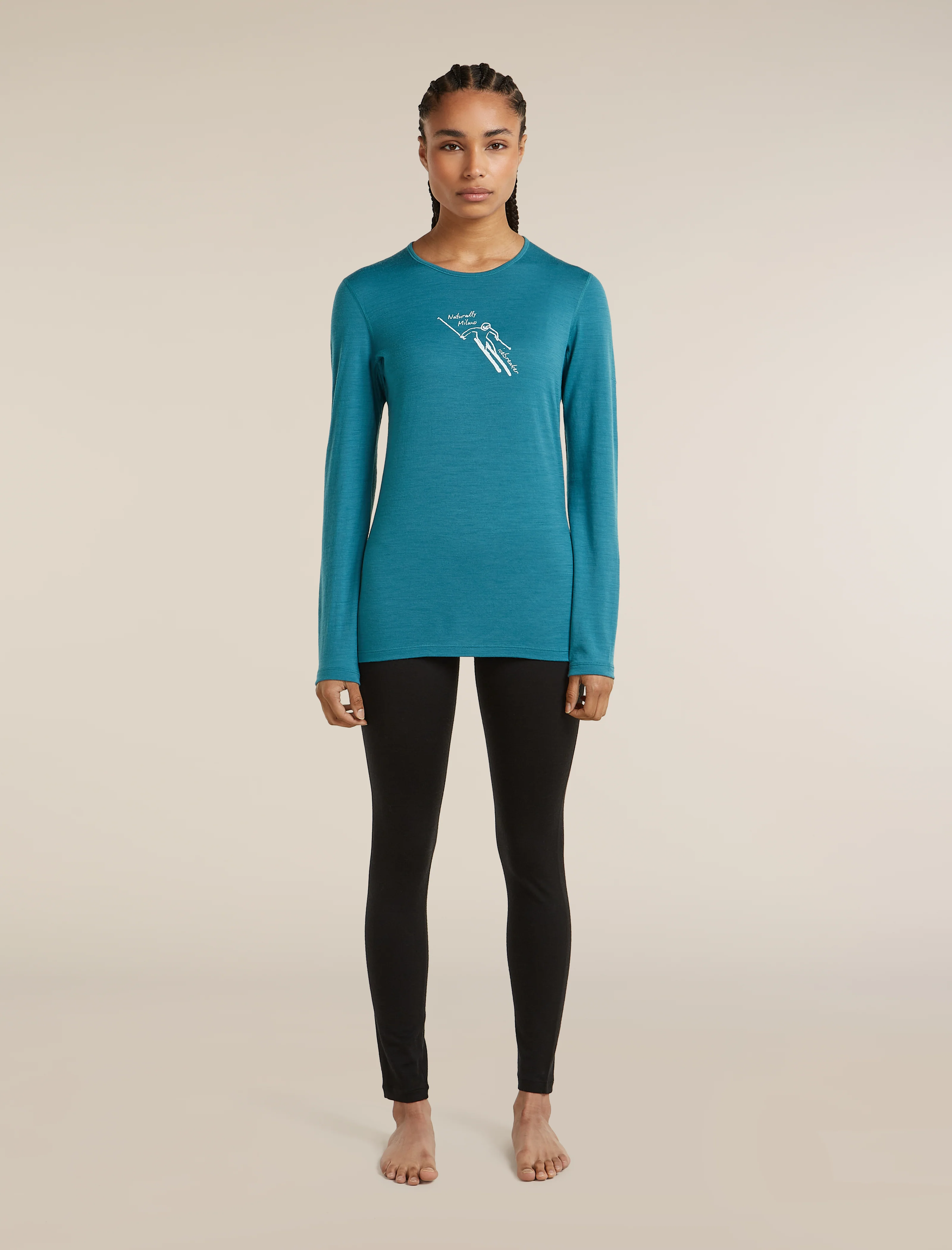 Women’s Merino 200 Oasis Long Sleeve Crew Thermal Top - Image 3