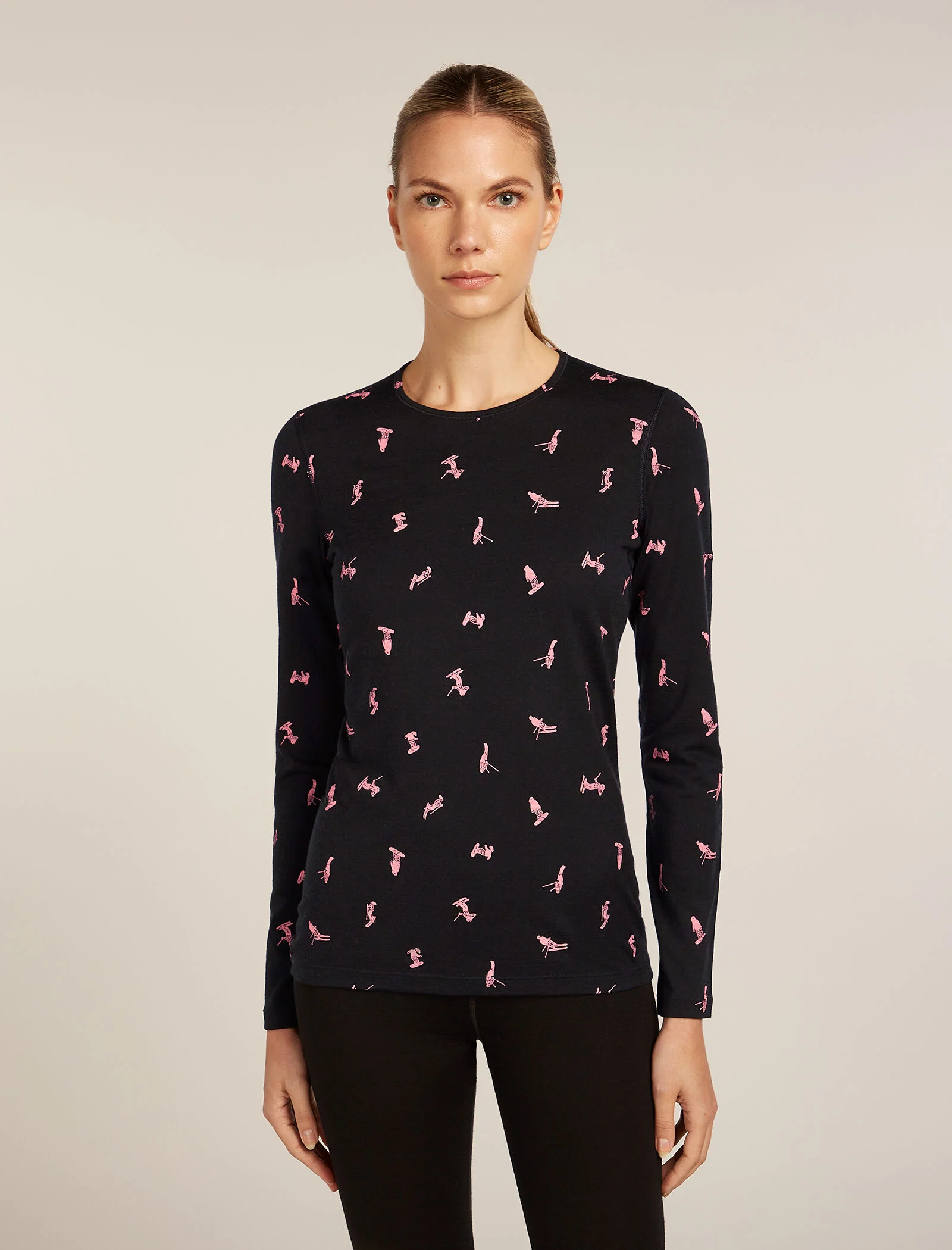 Women’s Merino 200 Oasis Long Sleeve Crew Thermal Top Snow Day