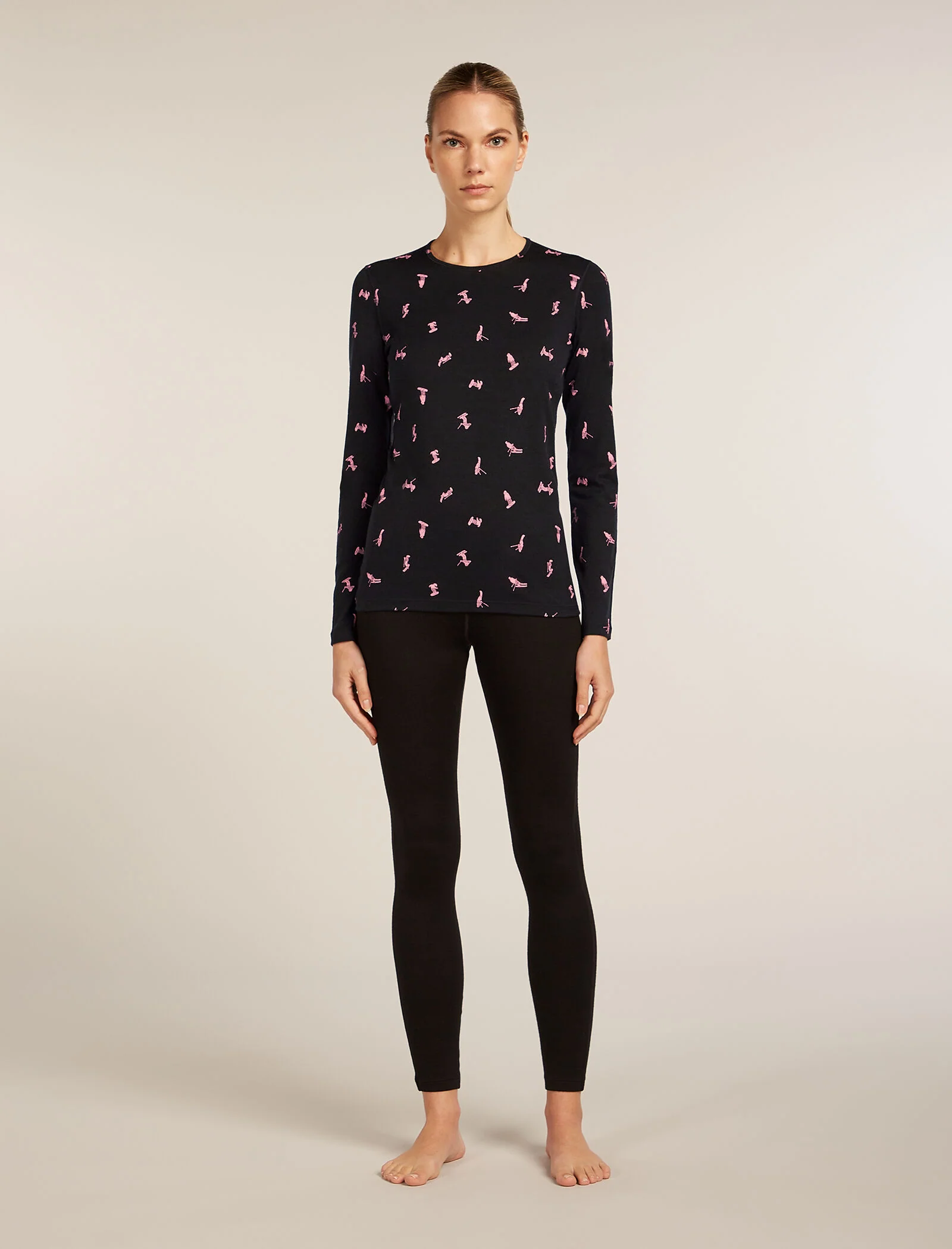 Women’s Merino 200 Oasis Long Sleeve Crew Thermal Top Snow Day - Image 3