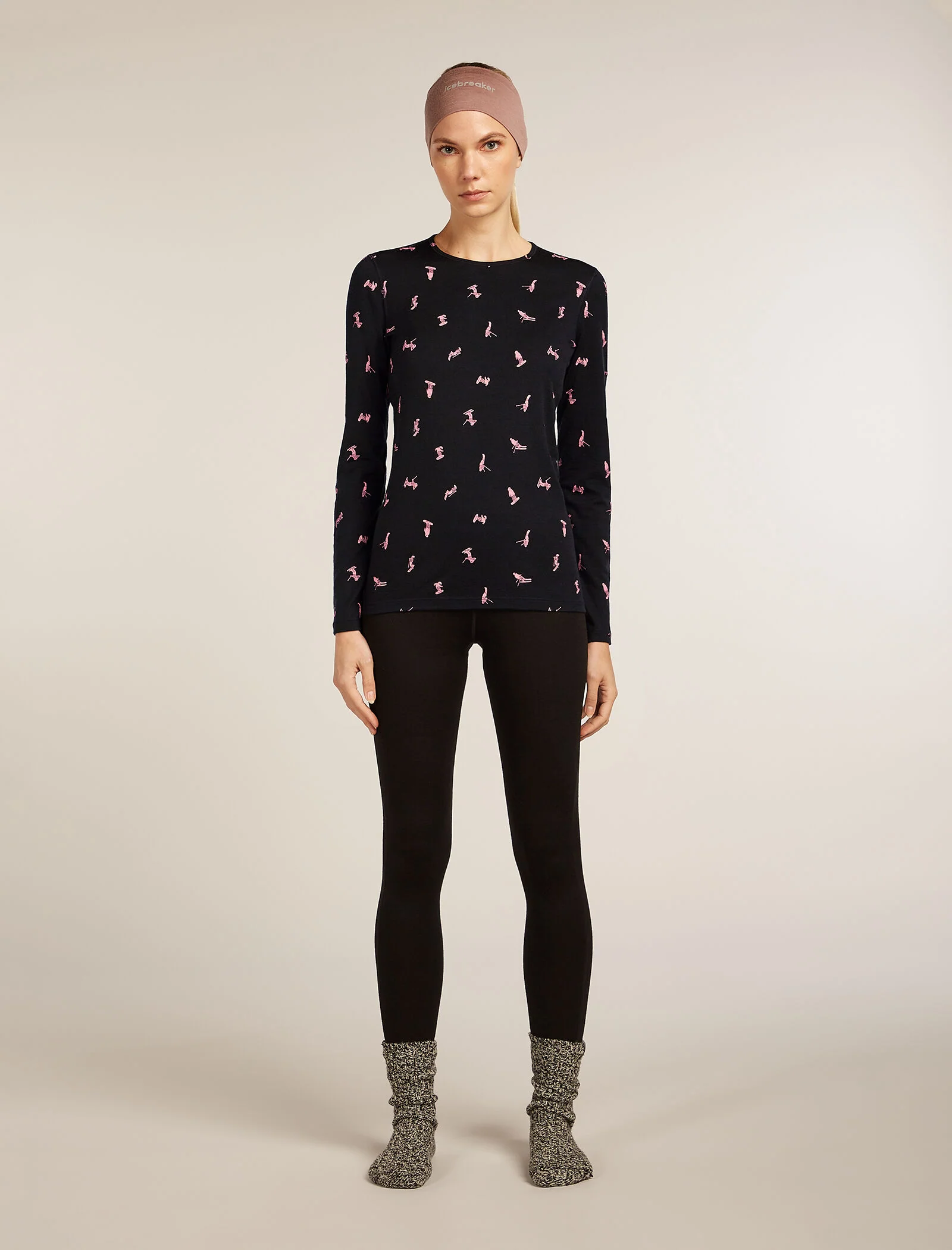 Women’s Merino 200 Oasis Long Sleeve Crew Thermal Top Snow Day - Image 6