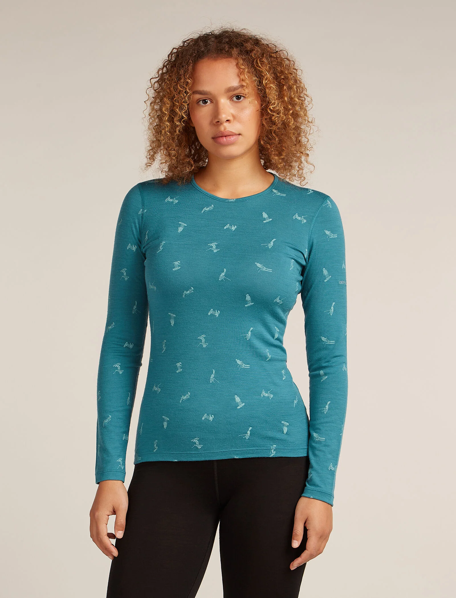 Women’s Merino 200 Oasis Long Sleeve Crew Thermal Top Snow Day