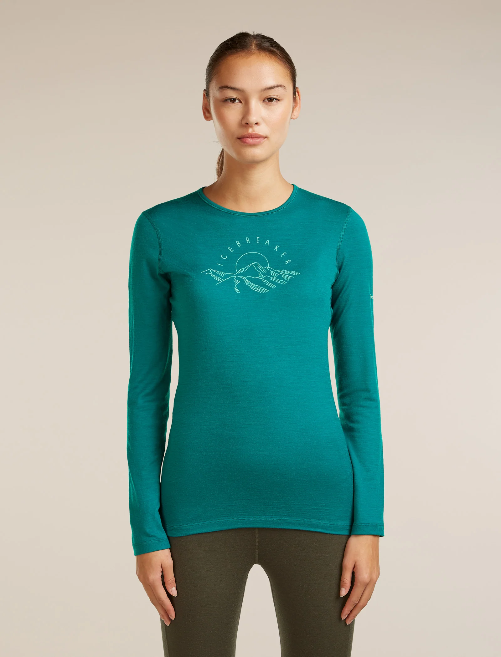 Women’s Merino 200 Oasis Long Sleeve Crewe Sunrise Summit