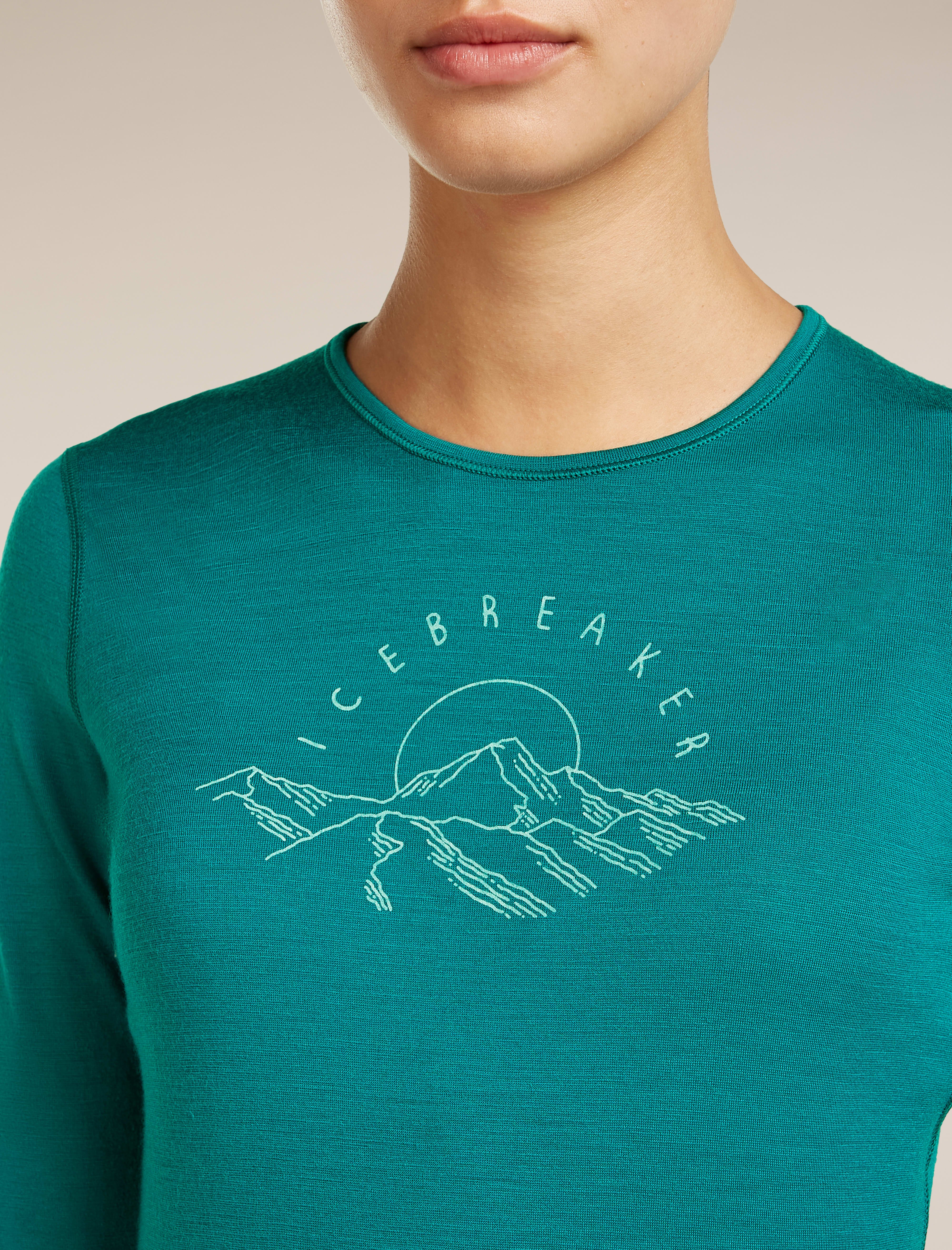 Women’s Merino 200 Oasis Long Sleeve Crewe Sunrise Summit - Image 9