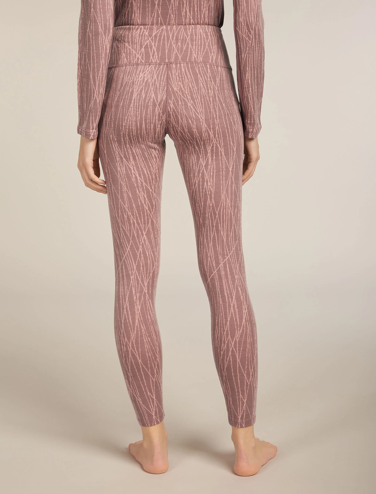 Women’s Merino 260 Tech Vertex High Rise Thermal Leggings Delta Lines - Image 2