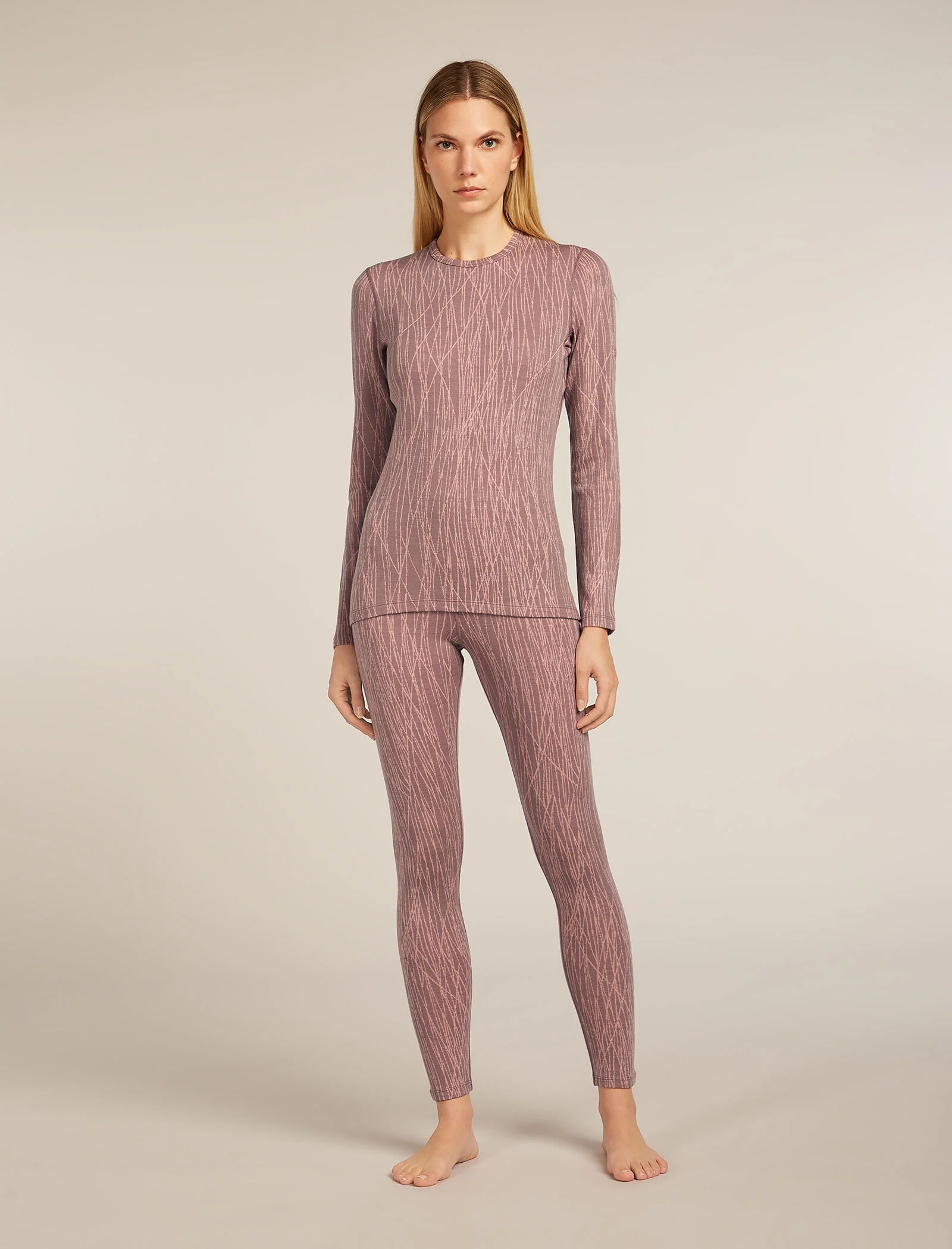 Women’s Merino 260 Tech Vertex High Rise Thermal Leggings Delta Lines - Image 3