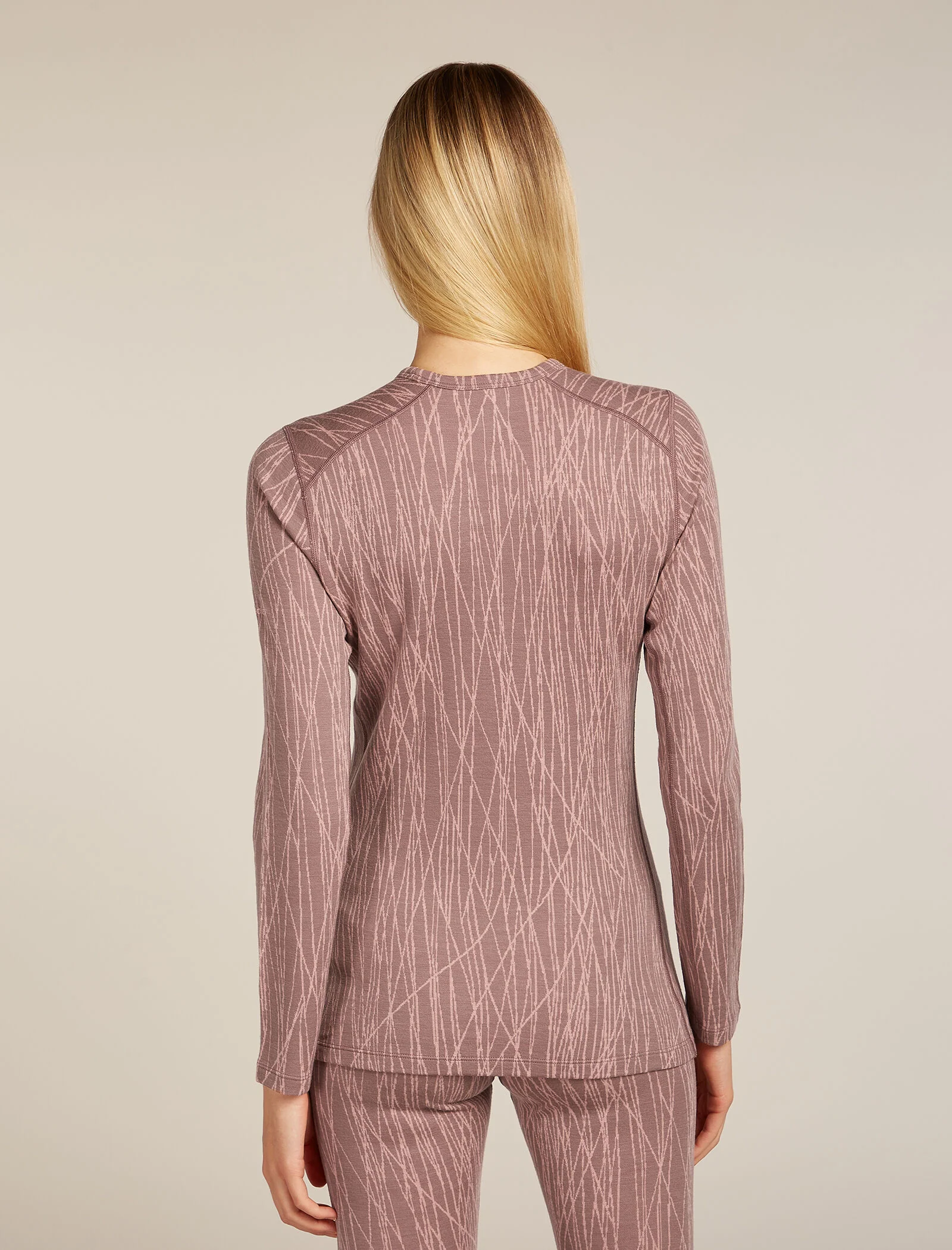 Women’s Merino 260 Tech Vertex Long Sleeve Crew Thermal Top Delta Lines - Image 2