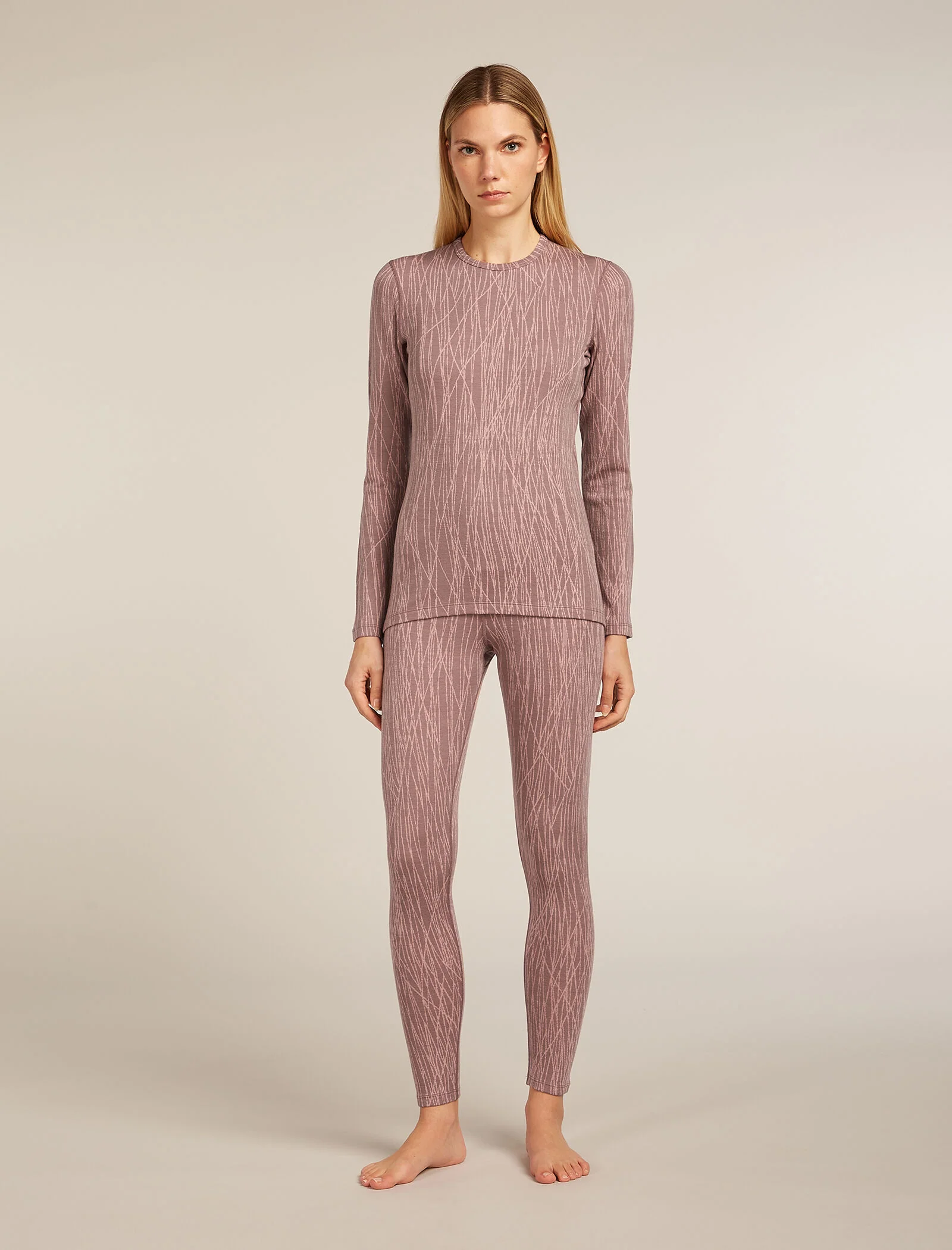 Women’s Merino 260 Tech Vertex Long Sleeve Crew Thermal Top Delta Lines - Image 3