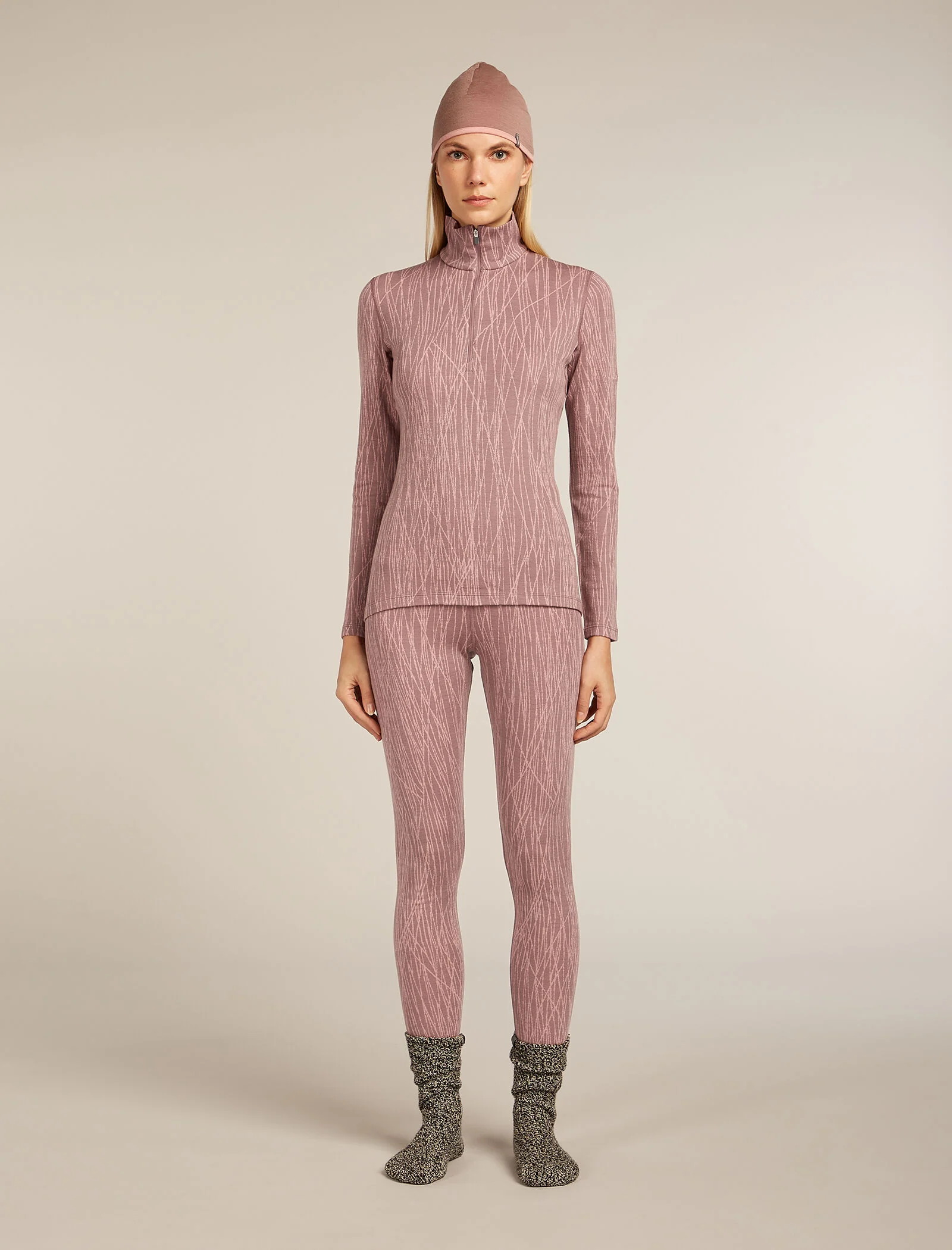 Women’s Merino 260 Tech Vertex Long Sleeve Half Zip Thermal Top Delta Lines - Image 8