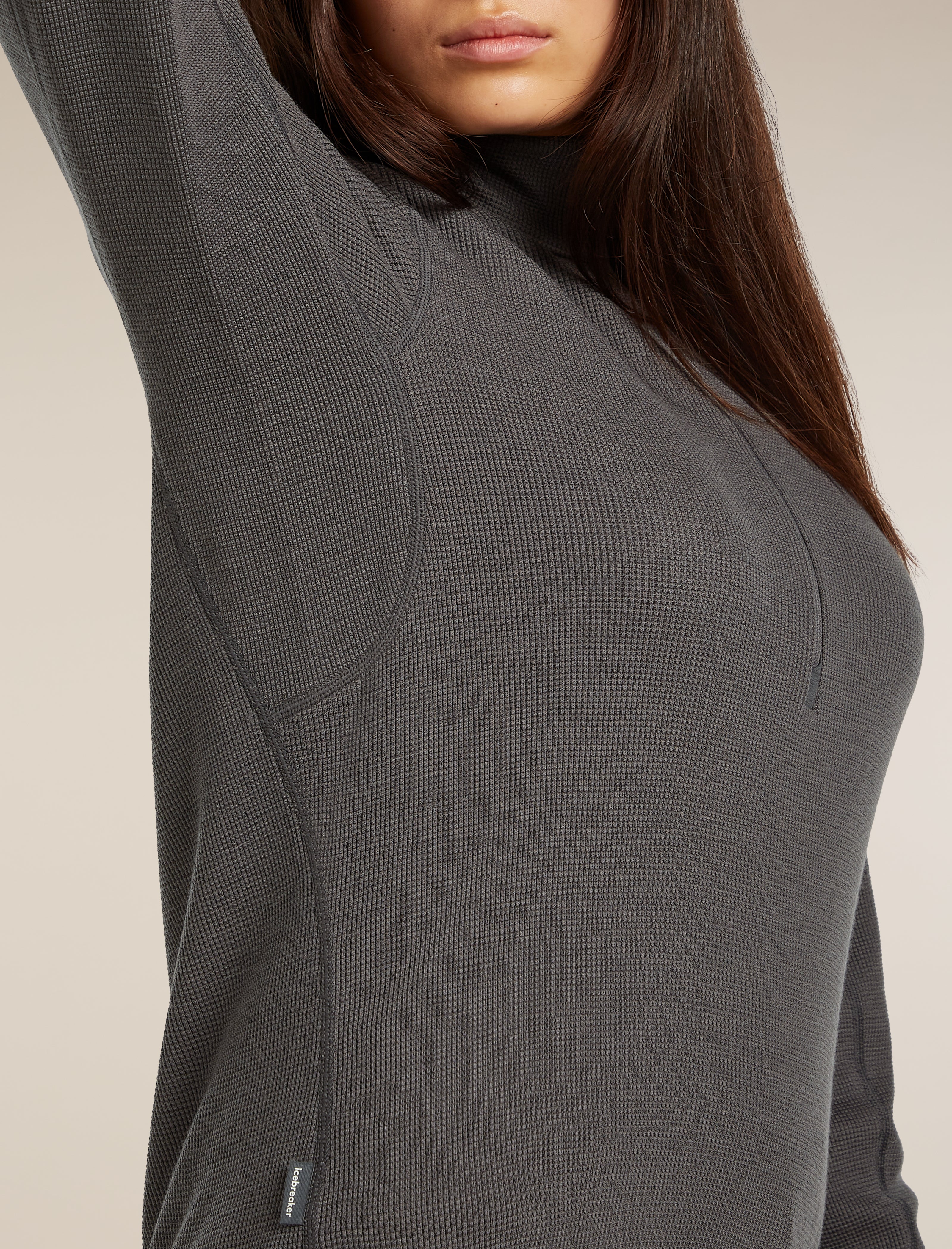 Women’s Merino 260 Waffle Knit Wander Long Sleeve Half Zip Top - Image 10