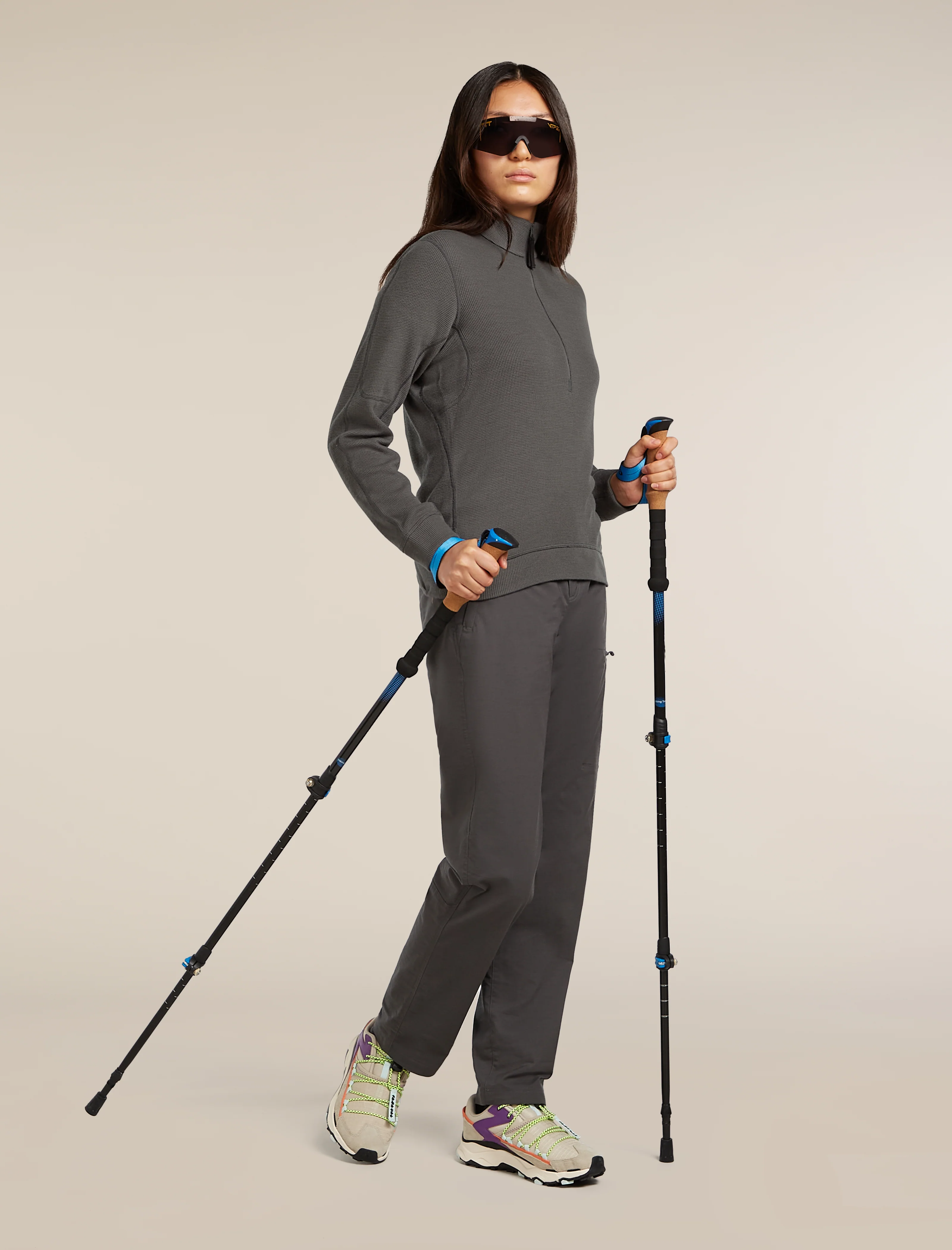 Women’s Merino 260 Waffle Knit Wander Long Sleeve Half Zip Top - Image 4