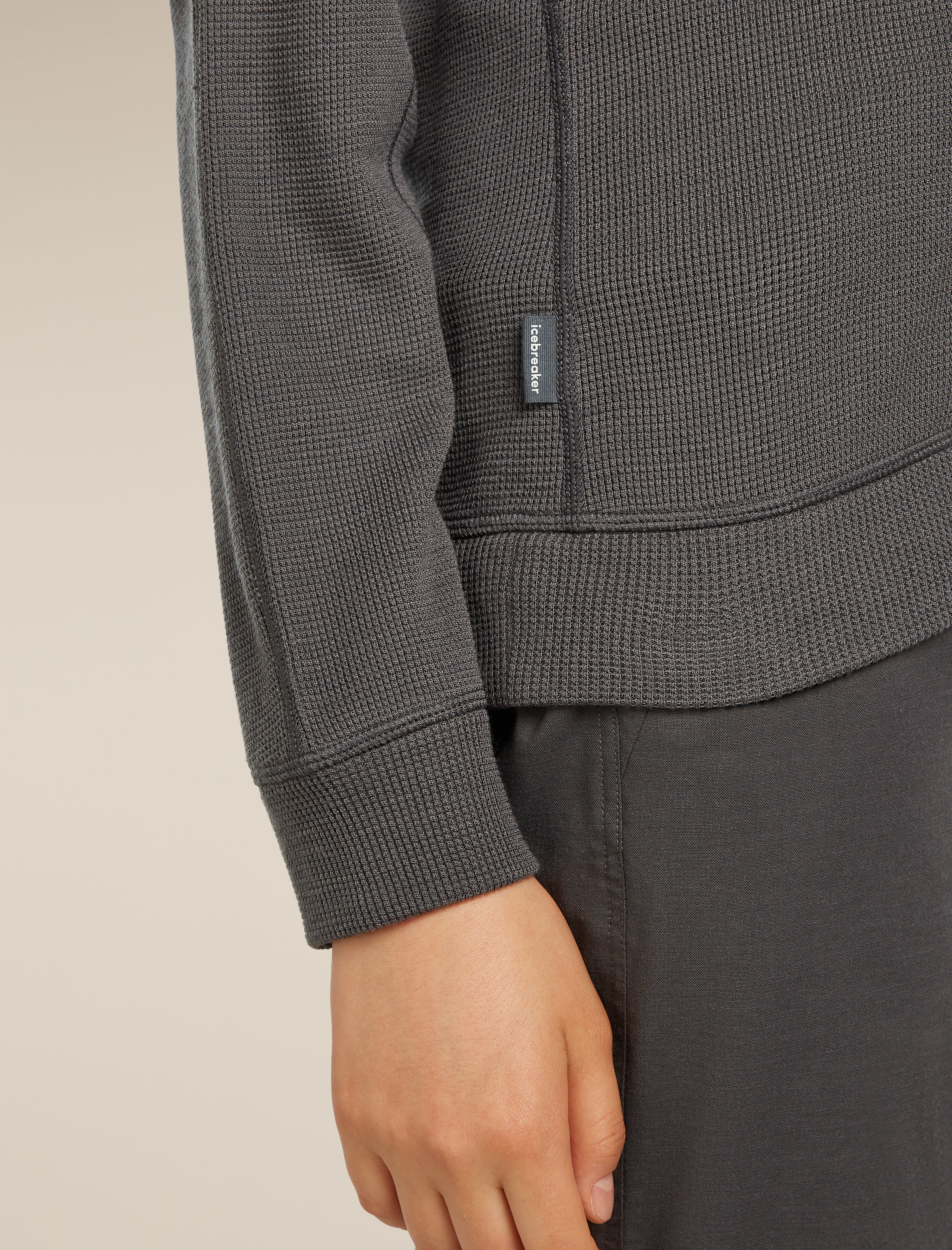Women’s Merino 260 Waffle Knit Wander Long Sleeve Half Zip Top - Image 6