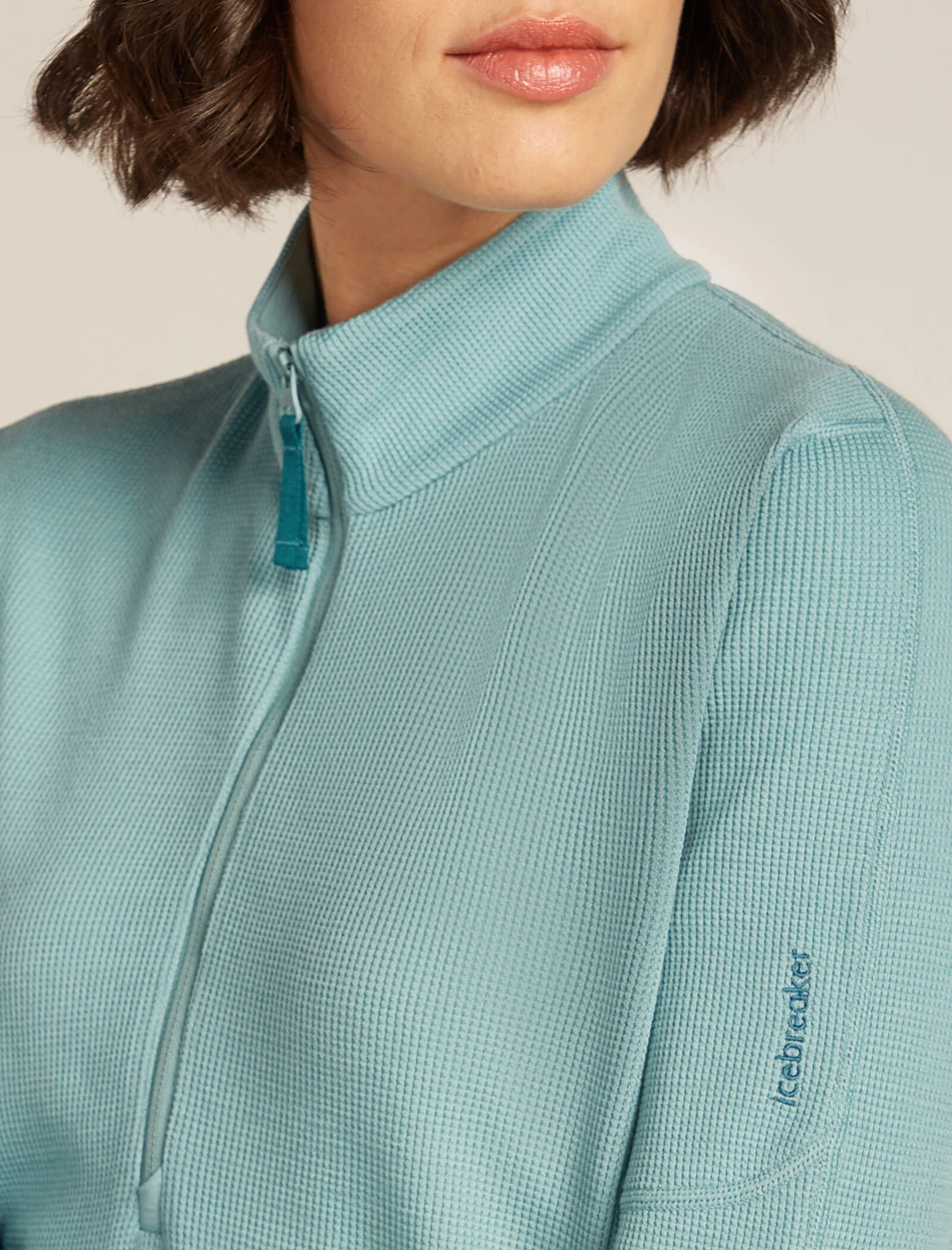 Women’s Merino 260 Waffle Knit Wander Long Sleeve Half Zip Top - Image 5