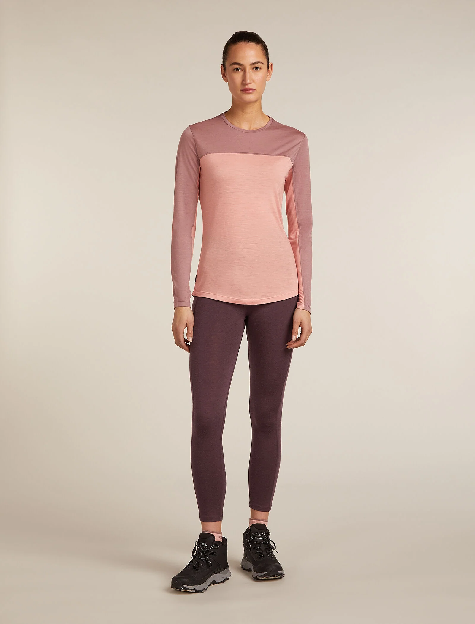 Women’s Merino Blend 125 Cool-Lite™ Sphere Long Sleeve T-Shirt Colour Block - Image 3