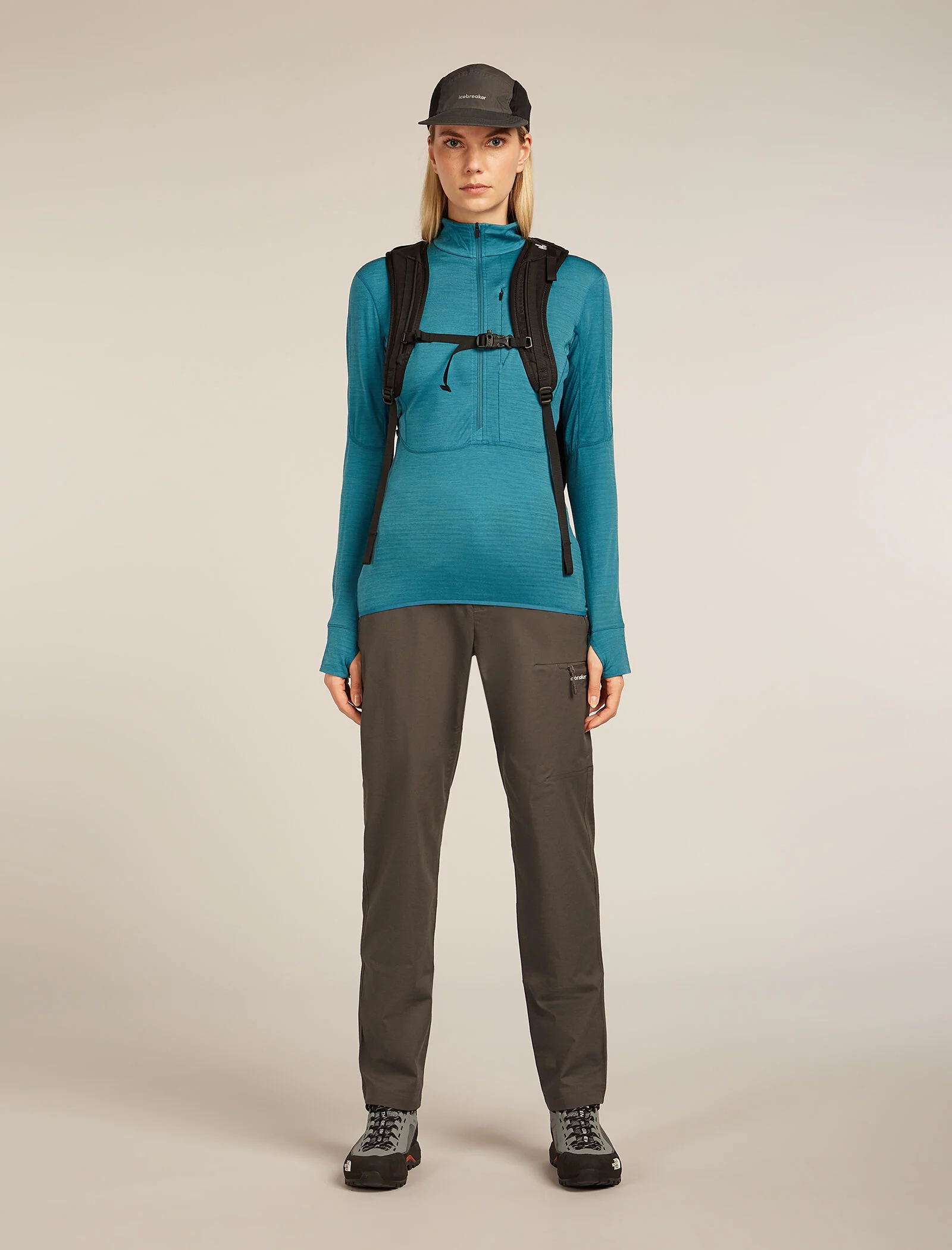 Women’s Merino Blend 200 Realfleece™ Descender Long Sleeve Half Zip Top - Image 4