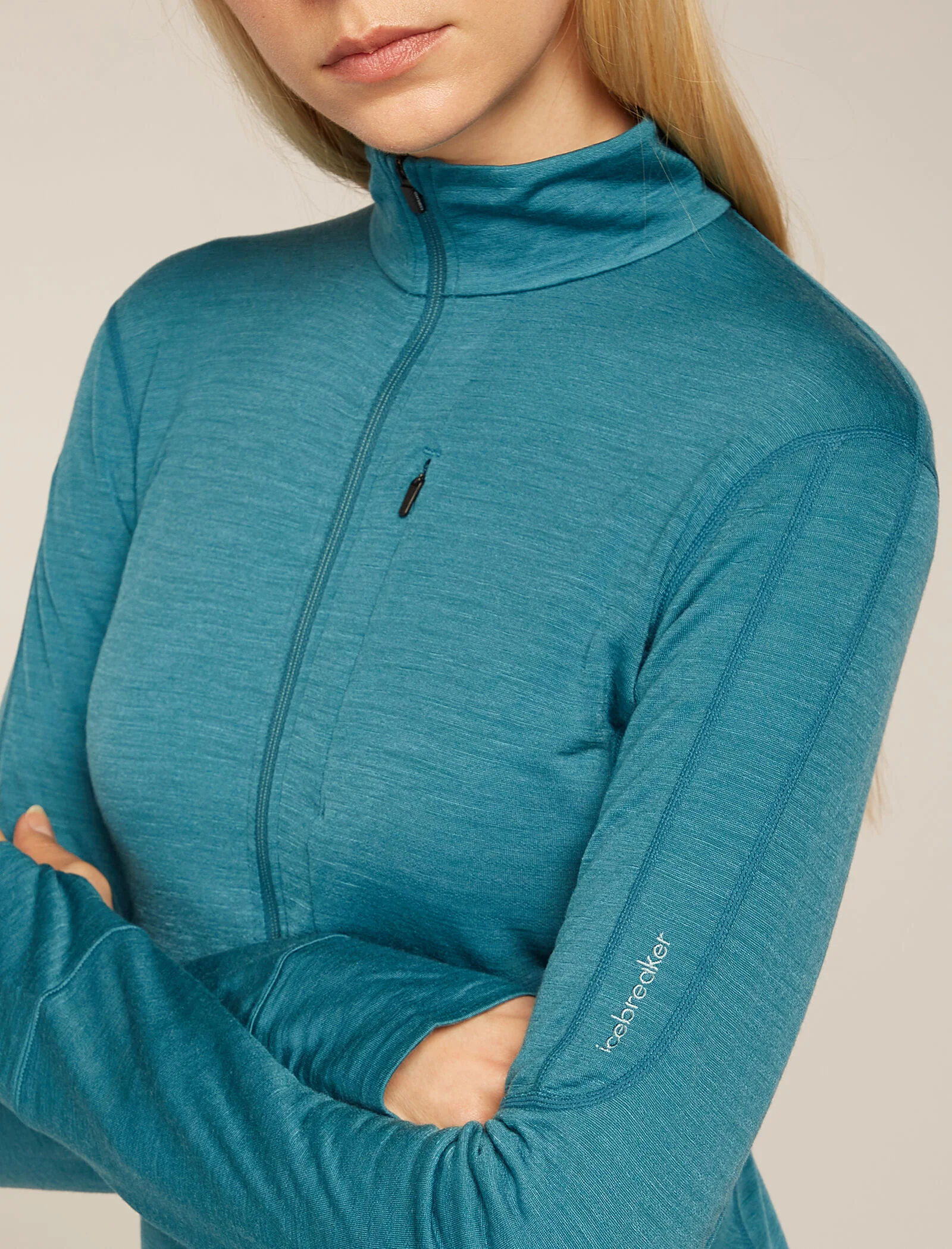 Women’s Merino Blend 200 Realfleece™ Descender Long Sleeve Half Zip Top - Image 5