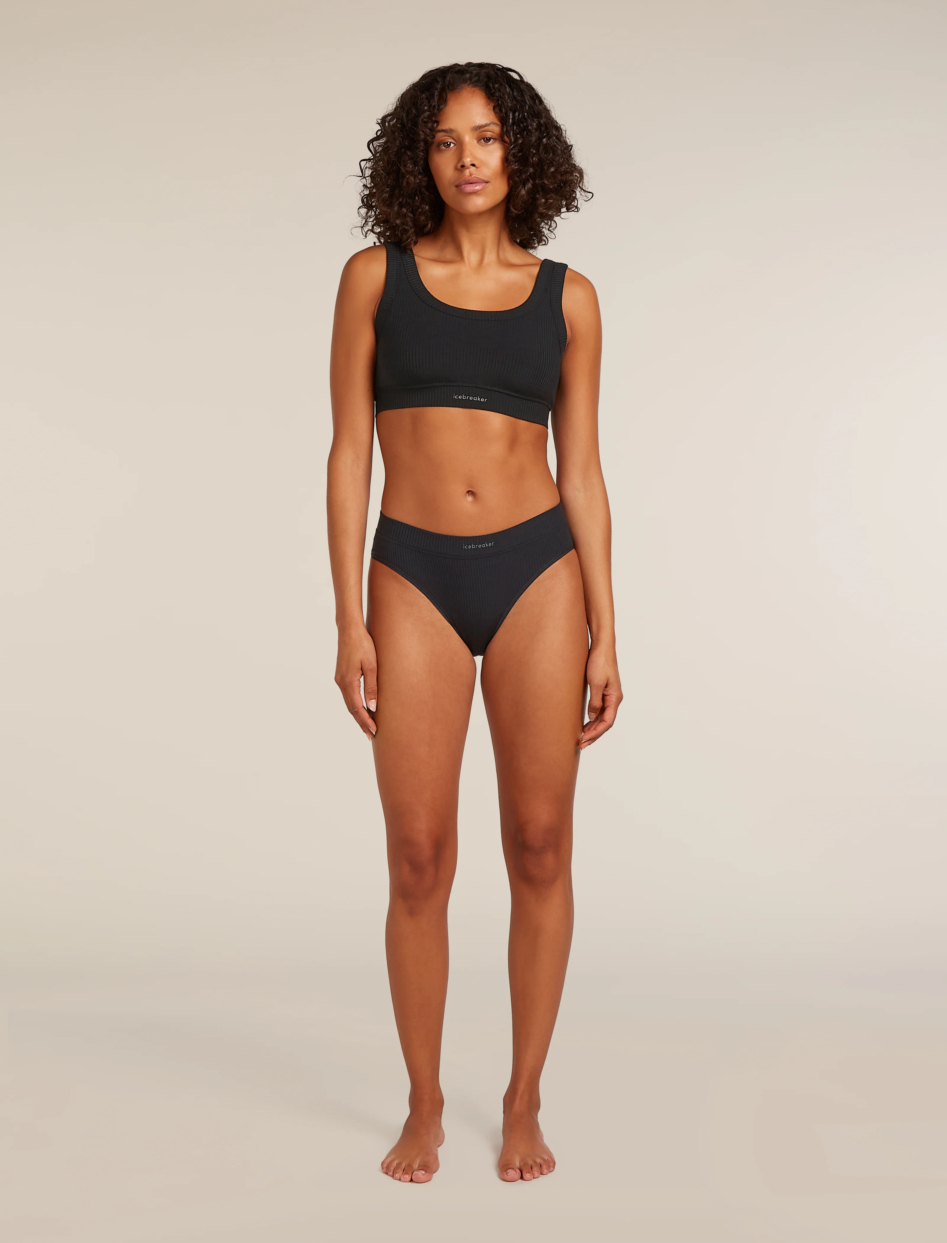 Women’s Merino Blend Rib Lotus Bra - Image 3