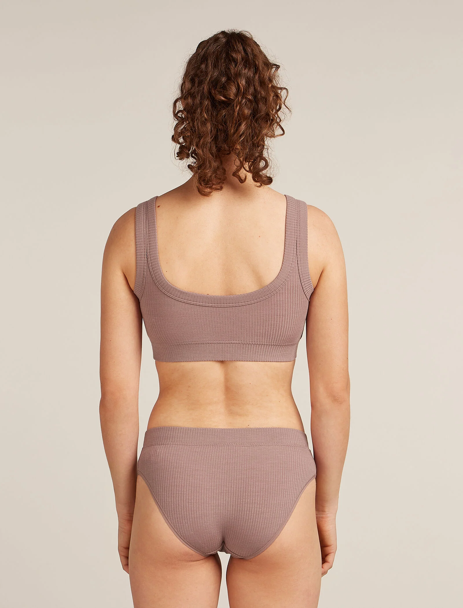 Women’s Merino Blend Rib Lotus Bra - Image 2