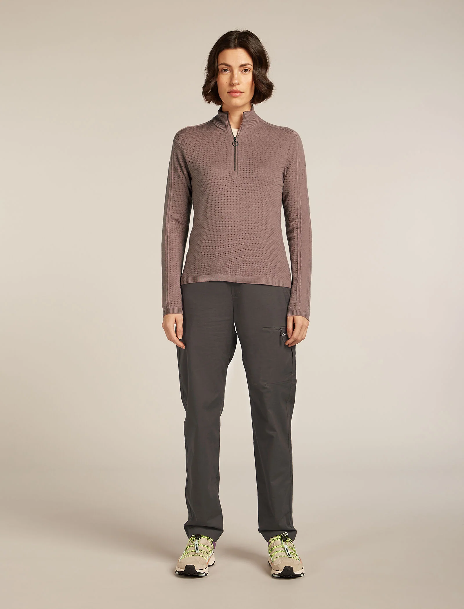 Women’s Merino icebreaker Anniversary Original Long Sleeve Half Zip Top - Image 3
