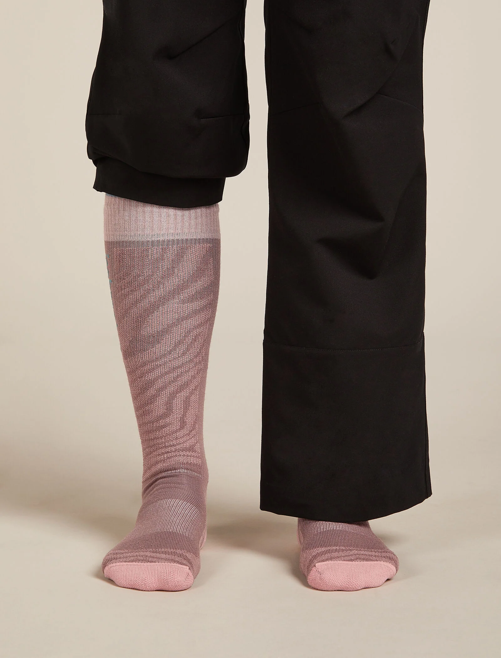 Women’s Merino Ski+ Light Over The Calf Socks Mountain Contour - Image 3